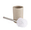 GoodHome Jubba Polymer resin & stainless steel Sandstone effect Toilet brush & holder