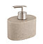 GoodHome Jubba Sandstone effect Polyresin Freestanding Soap dispenser