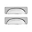 GoodHome Juniper Chrome effect Silver Kitchen cabinets Handle (L)96mm