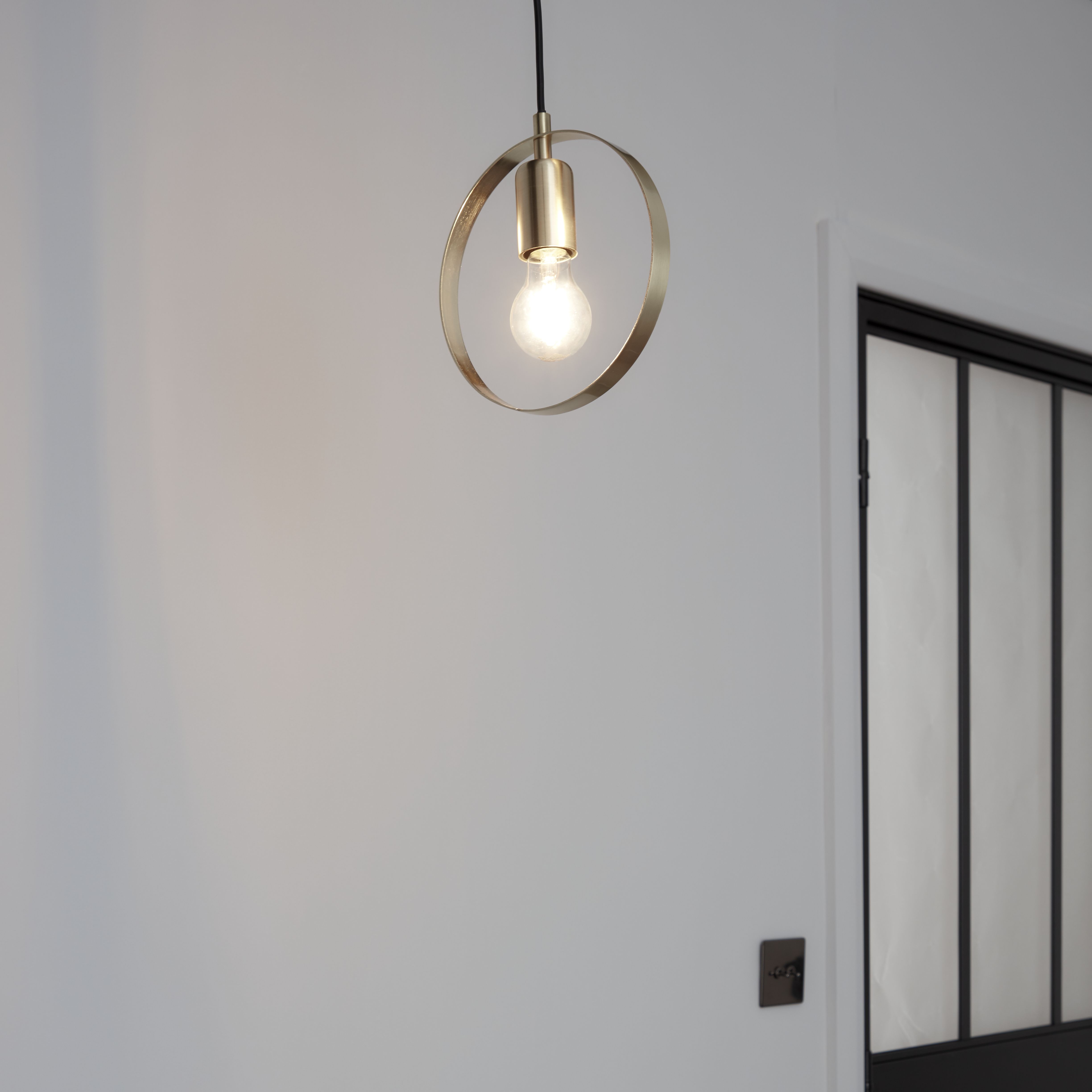 GoodHome Kaitains Gold effect Pendant ceiling light, (Dia)200mm
