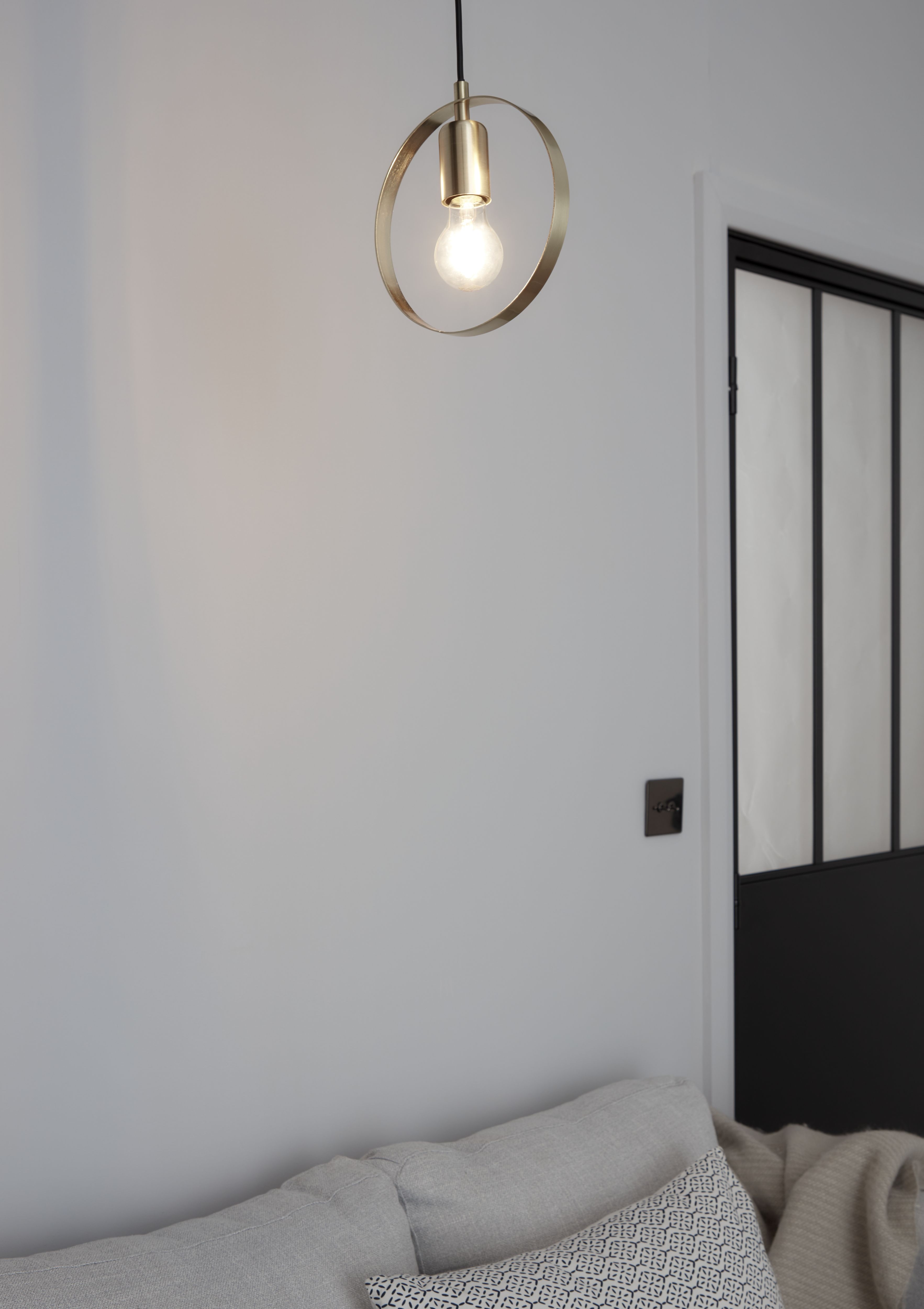 GoodHome Kaitains Gold effect Pendant ceiling light, (Dia)280mm