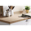 GoodHome Kala Brown Oak effect Laminate & particle board Upstand (L)3000mm