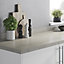 GoodHome Kala Light grey Concrete effect Laminate & particle board Upstand (L)3000mm