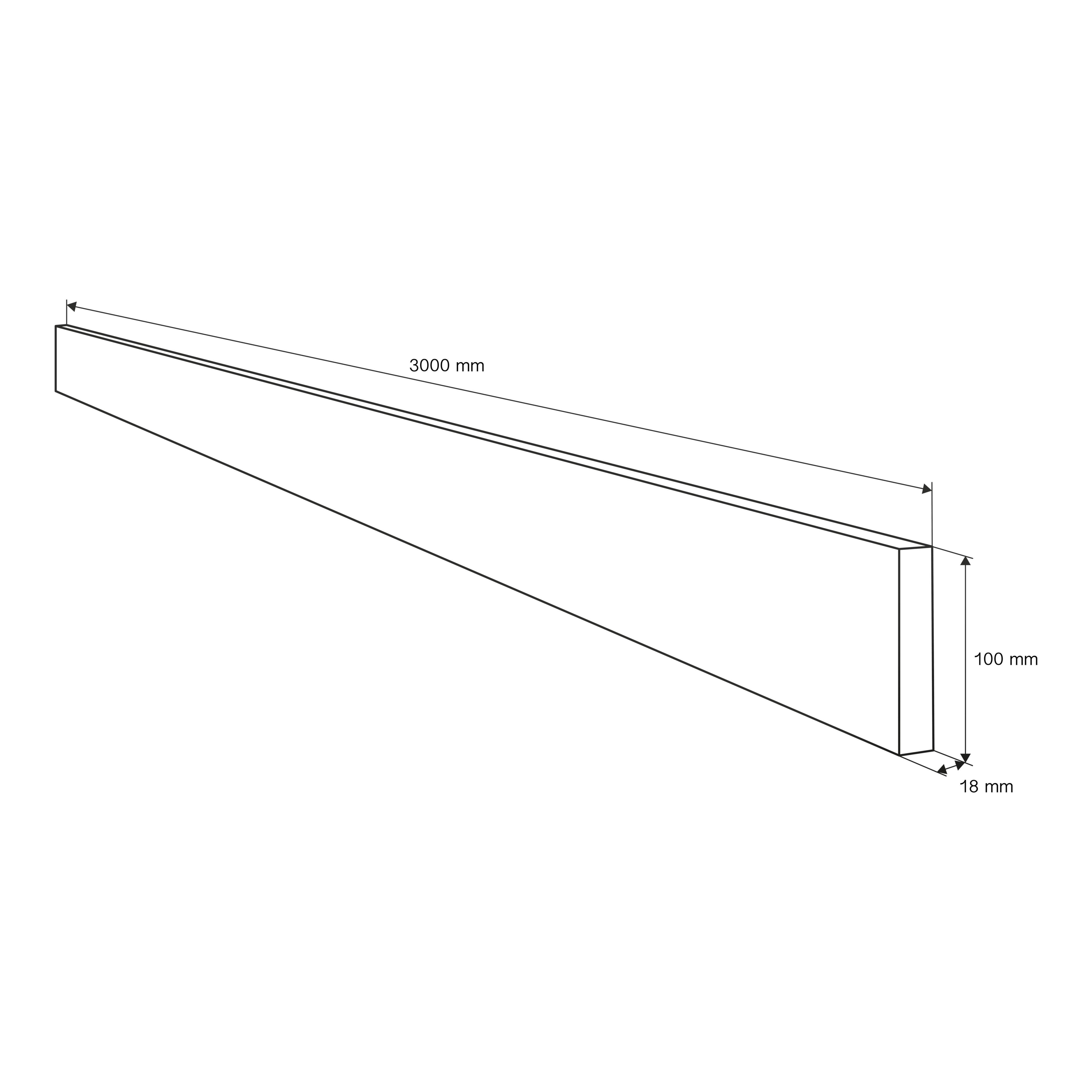 GoodHome Kala Matt Grey Concrete effect Laminate Kitchen Upstand (L)3000mm
