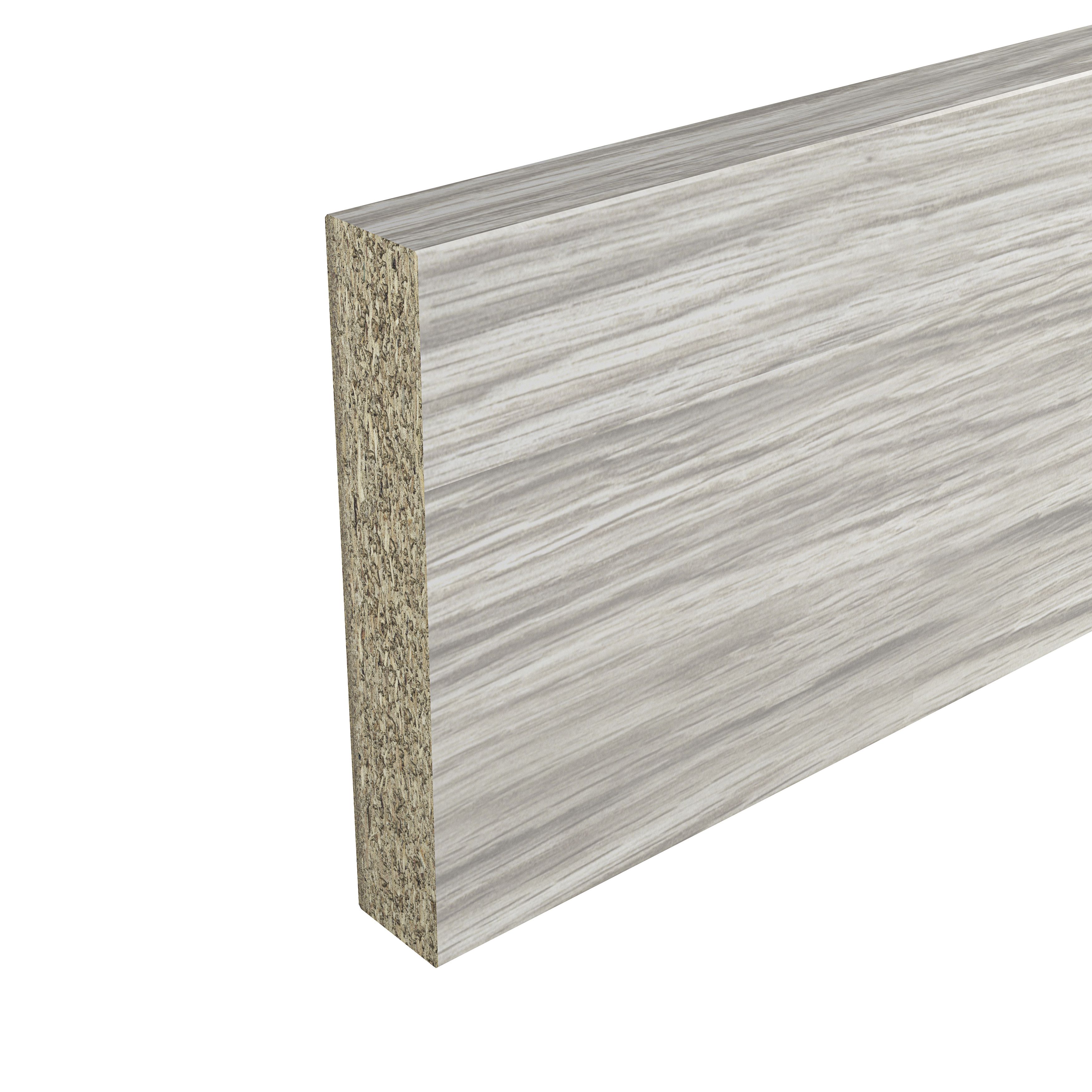GoodHome Kala Matt White Oak effect Laminate & particle board Upstand