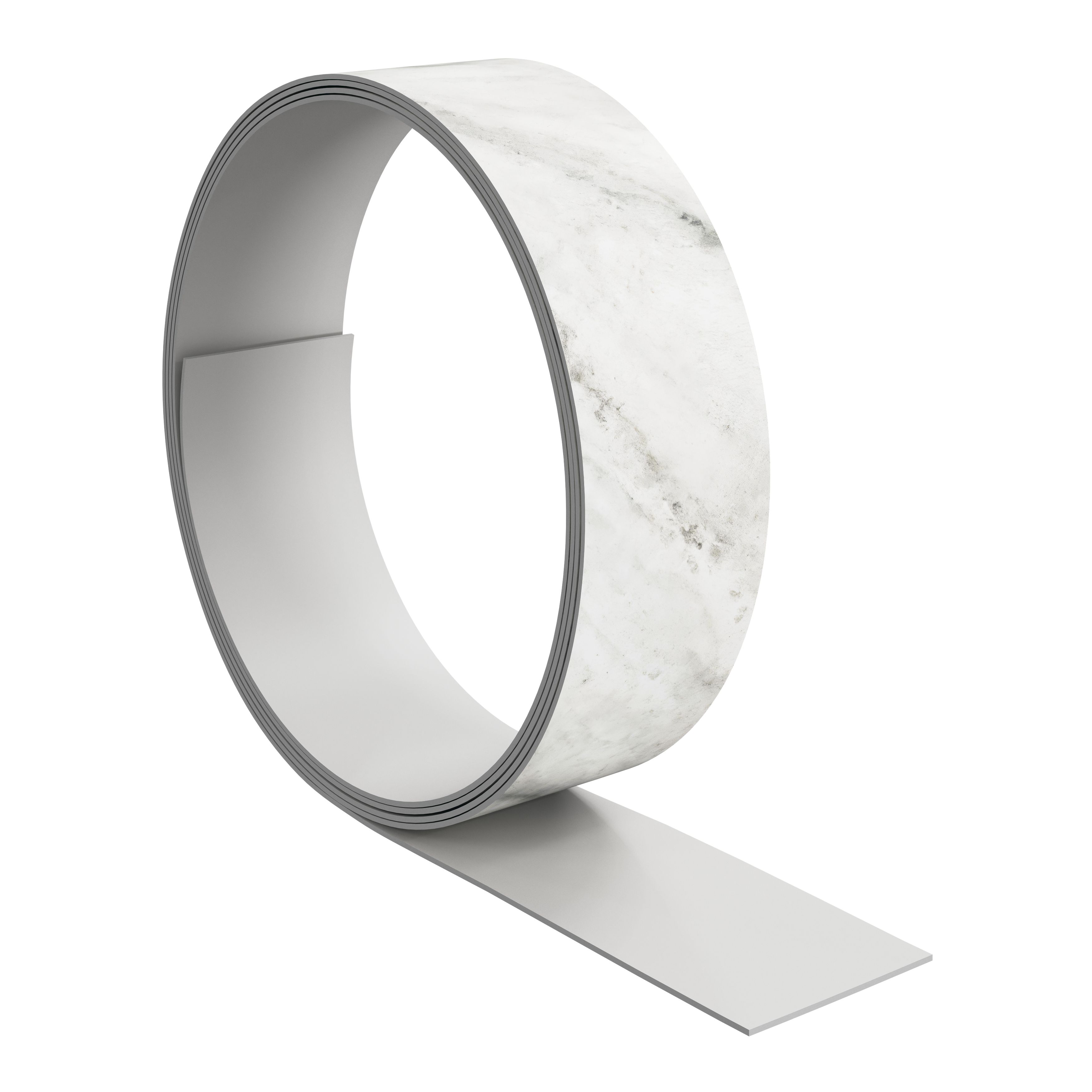 GoodHome Kala Quartz effect White Edging tape, (L)3m (W)42mm