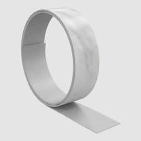 GoodHome Kala Stone effect White marble Worktop edging tape, (L)3m (W)42mm