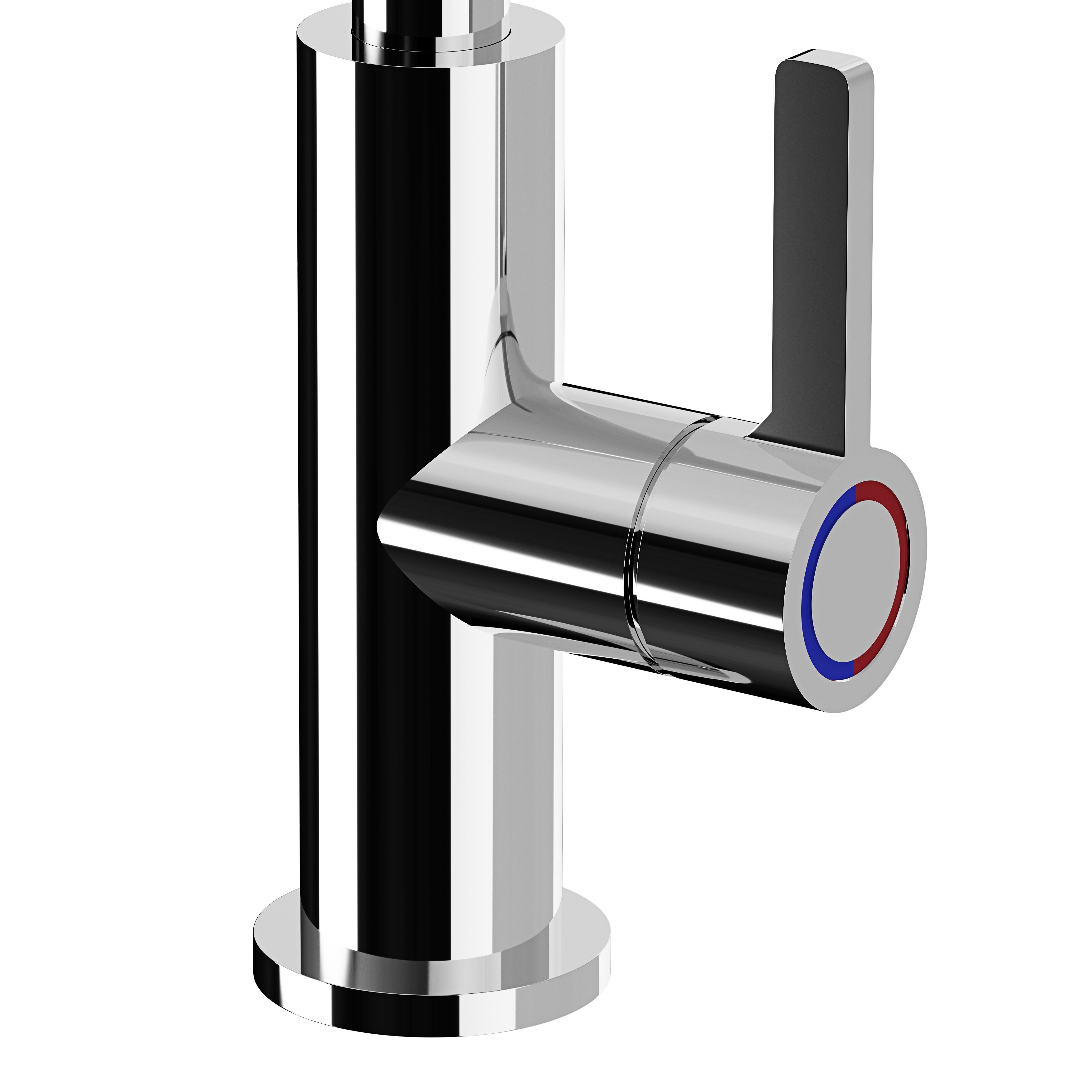GoodHome Kamut Chrome effect Chrome-plated Kitchen Side lever Tap