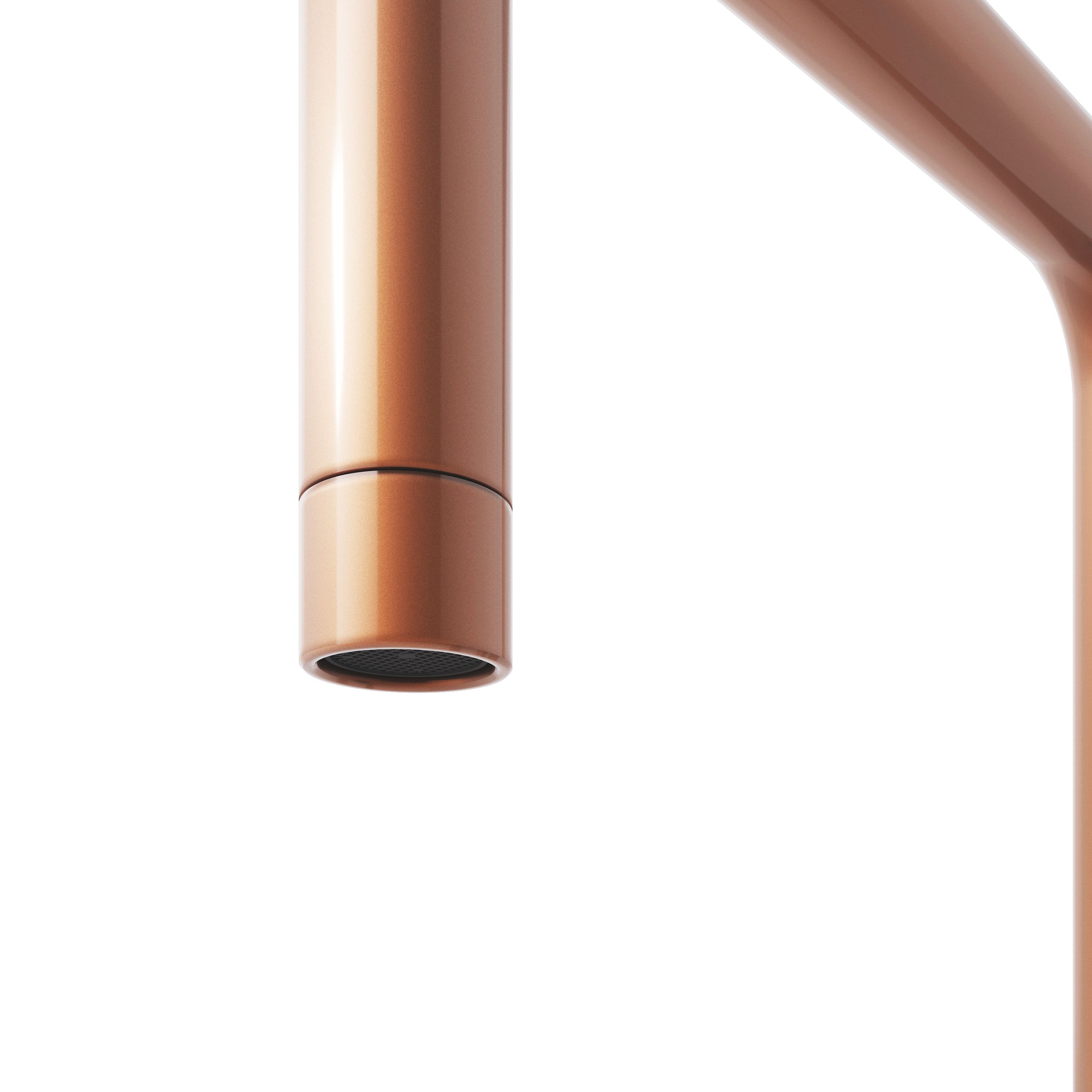 GoodHome Kamut Copper effect Kitchen Side lever Tap