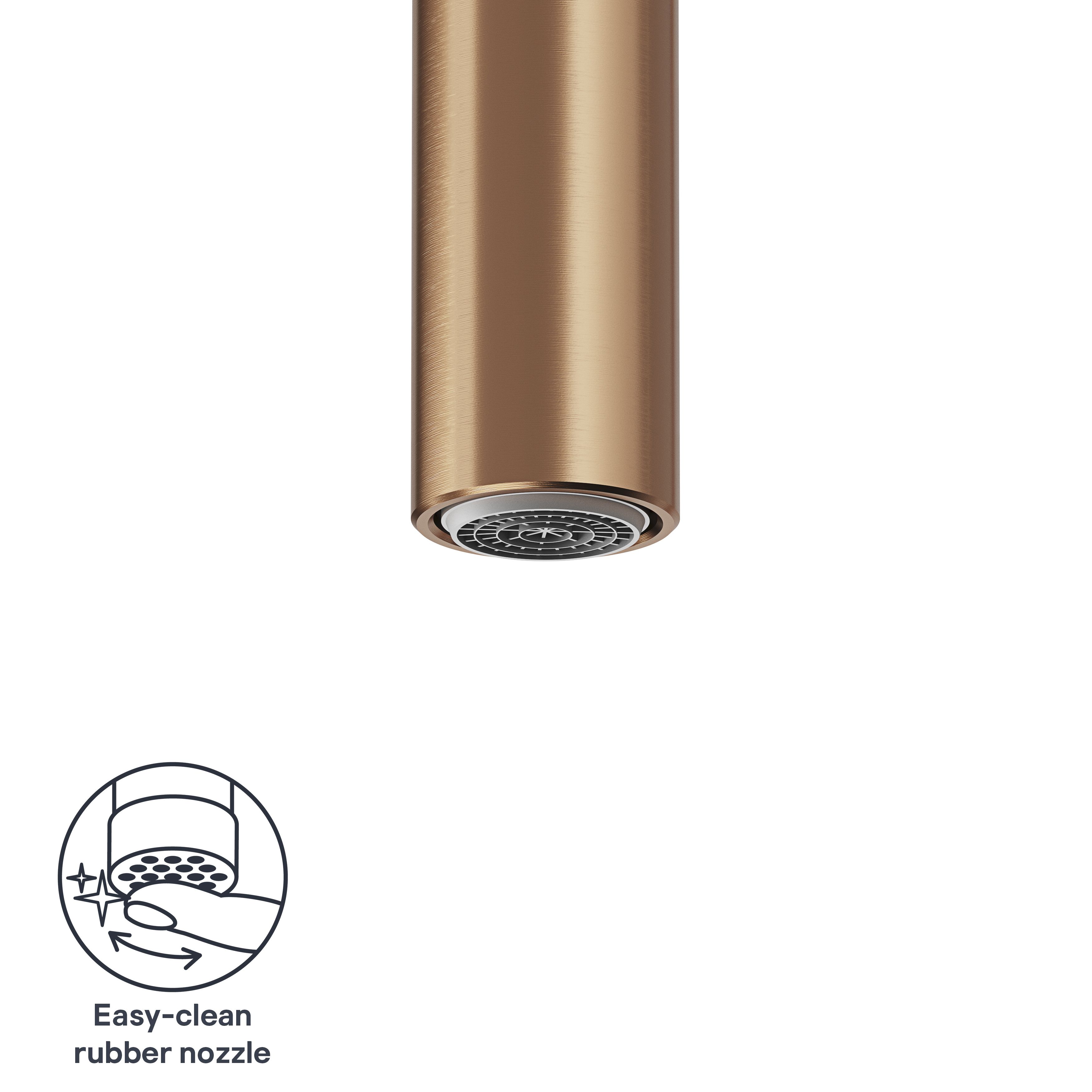 GoodHome Kamut Copper effect Kitchen Twin lever Tap
