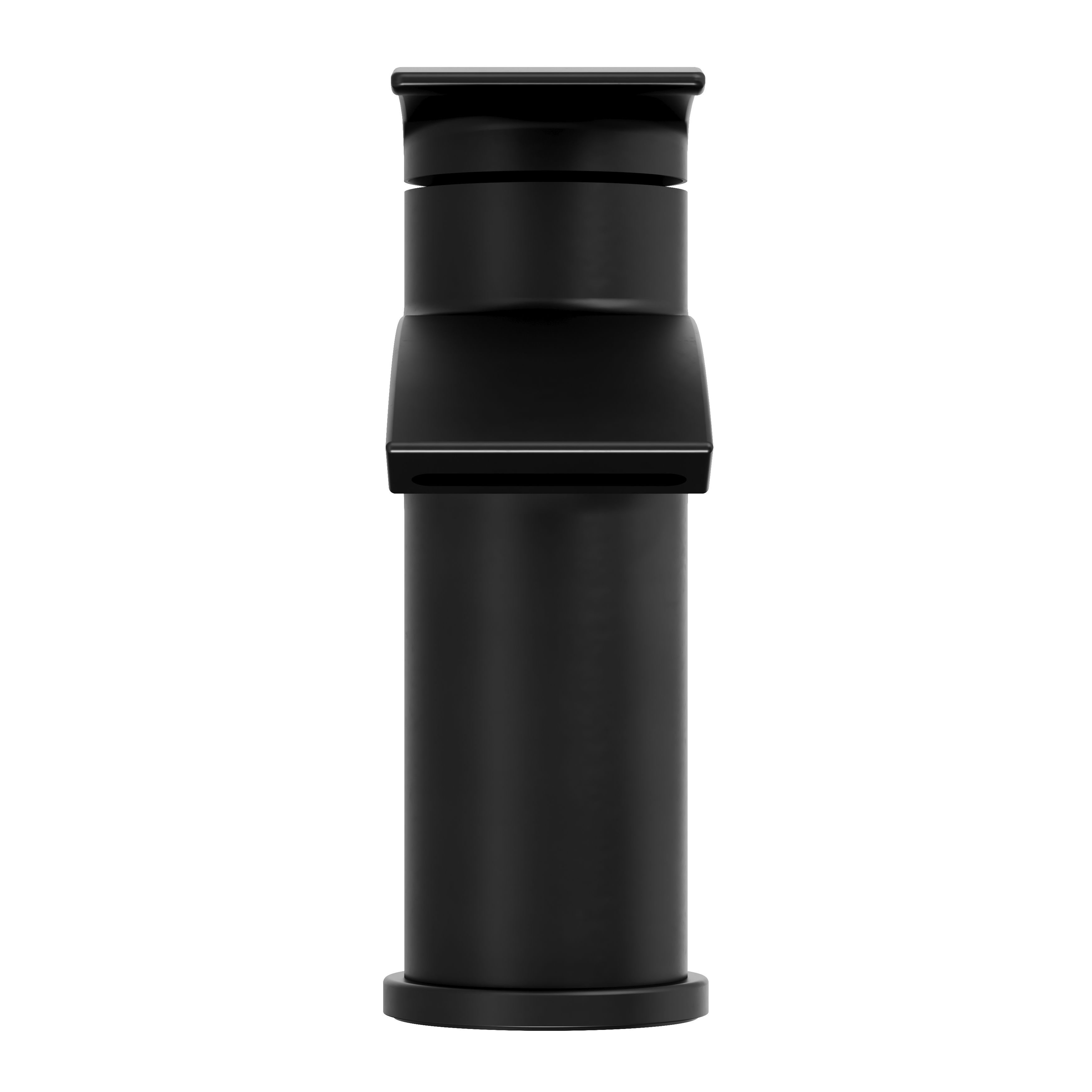 GoodHome Kariya Matt Black Deck-mounted Manual Basin Mixer Tap