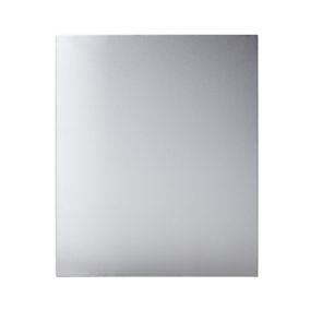 GoodHome Kasei Polished Brushed effect Stainless steel Splashback, (H)800mm (W)600mm (T)10mm
