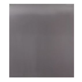 GoodHome Kasei Silver Gunmetal effect Stainless steel Splashback, (H)800mm (W)900mm (T)10mm