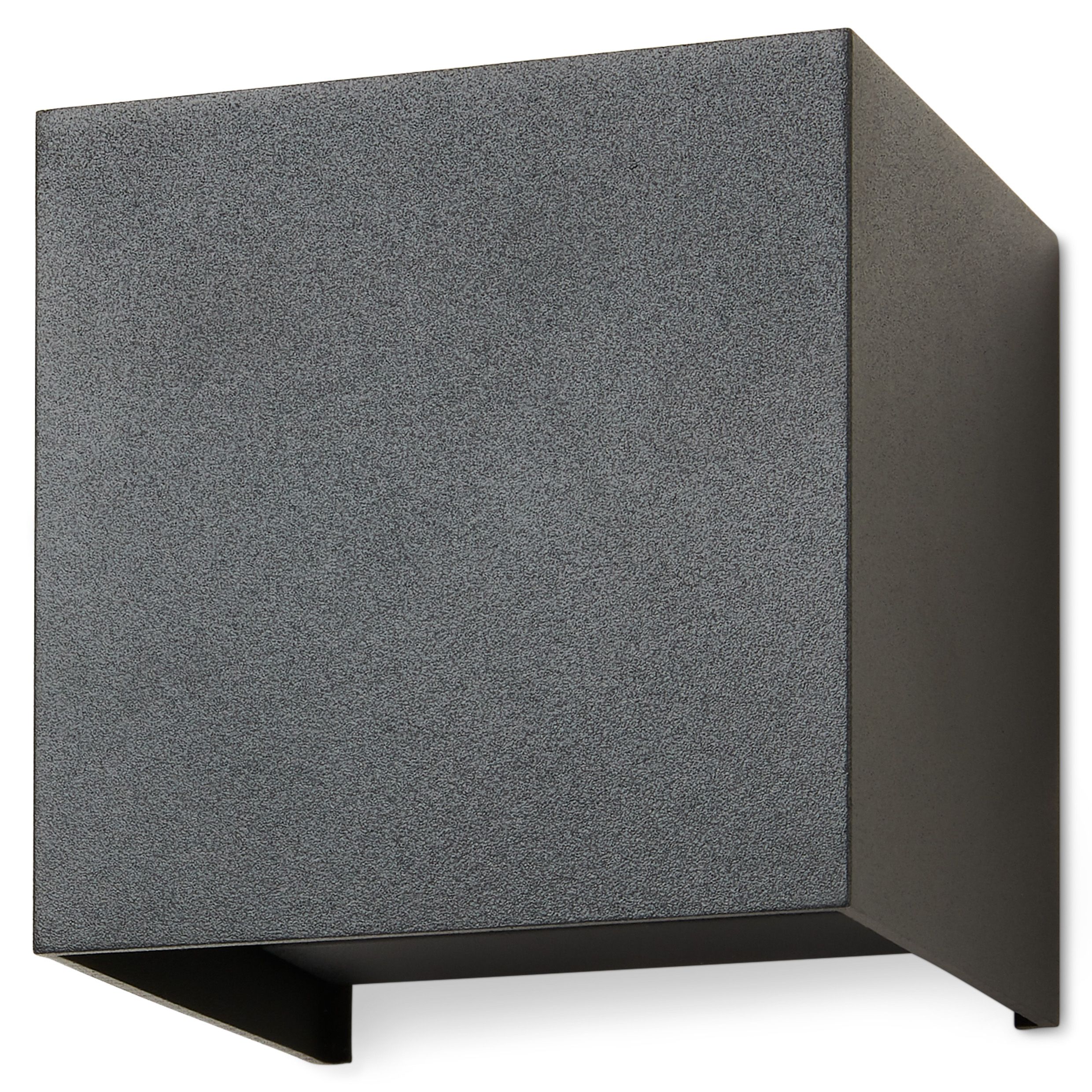 GoodHome Katsura Adjustable Matt Dark grey Mains-powered Integrated LED Outdoor Double Square Wall light 814lm