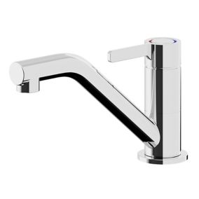 GoodHome Kawa Chrome-plated Kitchen Top lever Tap