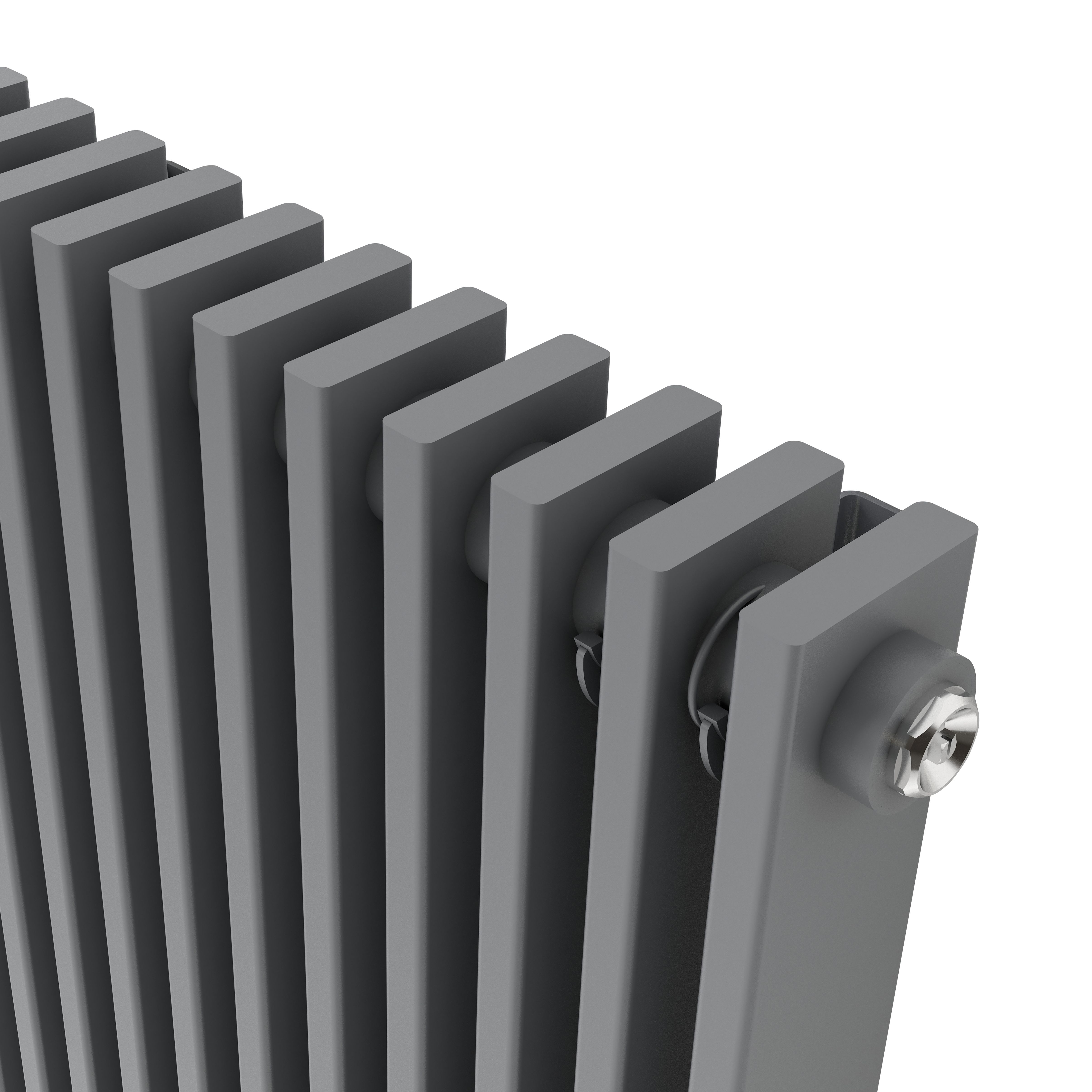 GoodHome Kensal Grey Vertical Designer Radiator, (W)500mm x (H)1800mm