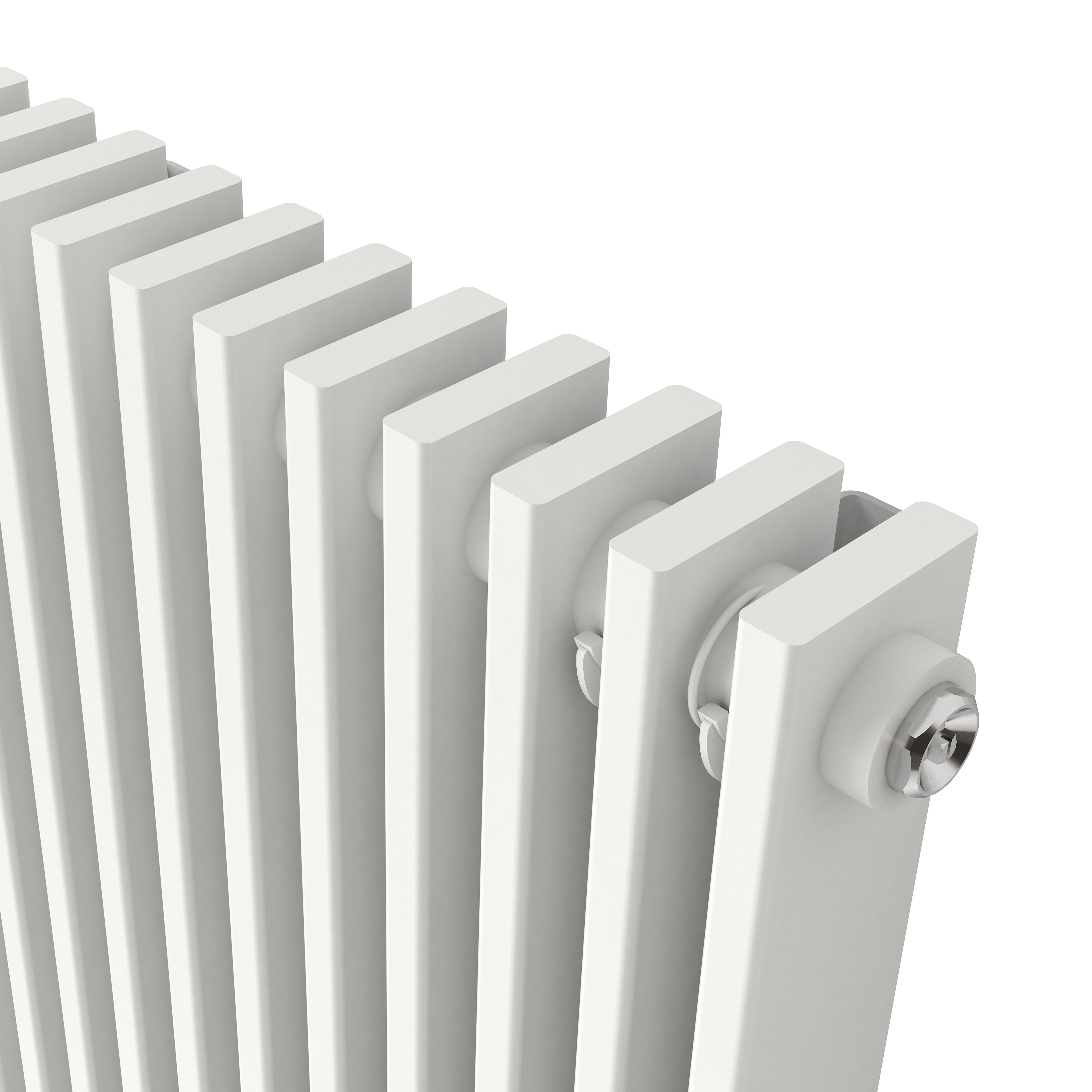 GoodHome Kensal White Vertical Designer Radiator, (W)500mm x (H)1800mm