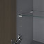 GoodHome Kentia Brown Walnut Veneer Double Bathroom Wall cabinet (H)150cm (W)35cm