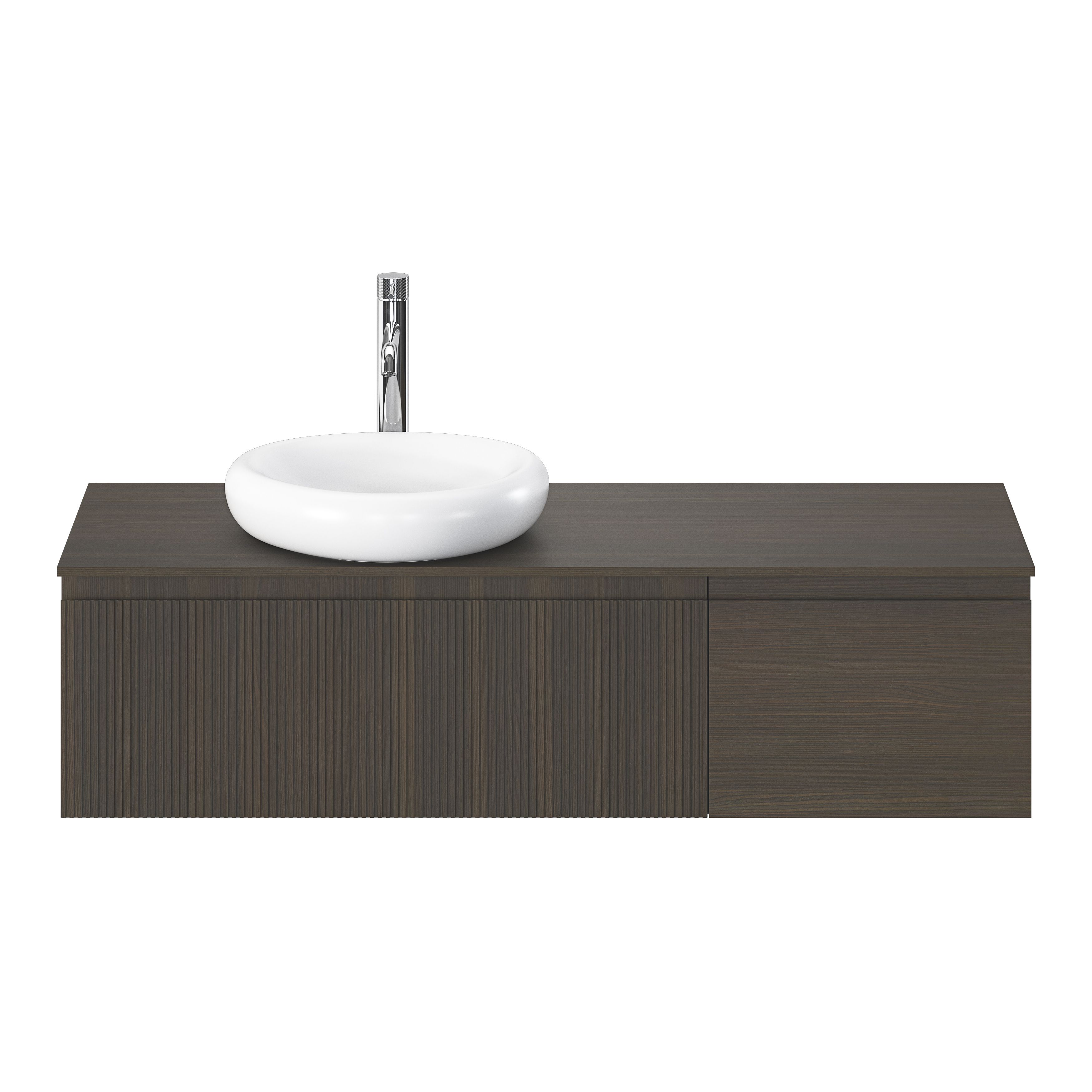 GoodHome Kentia Plywood Bathroom Basin vanity worktop (T)1.2cm x (D)45.2cm x (L)120.4cm