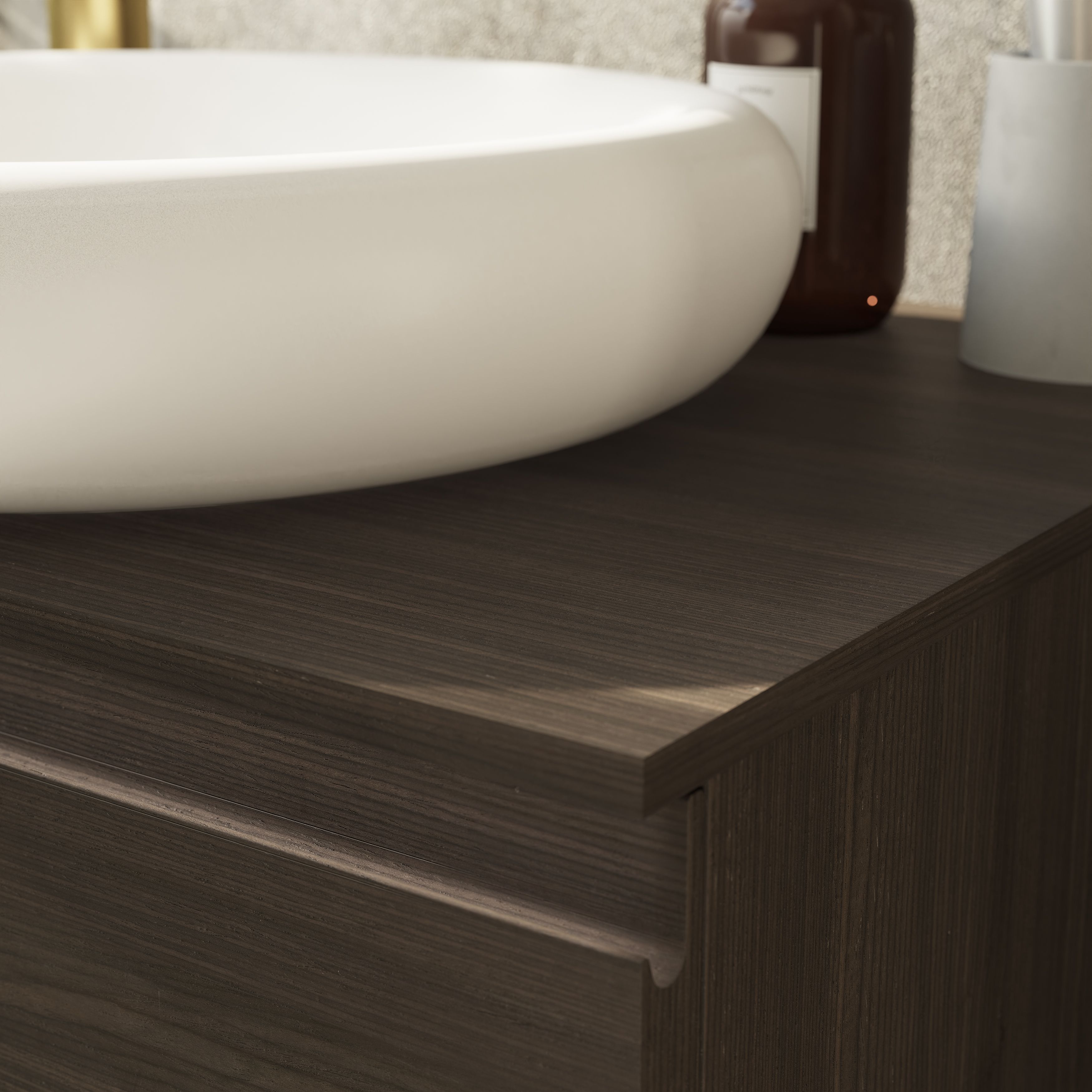GoodHome Kentia Plywood Bathroom Basin vanity worktop (T)1.2cm x (D)45.2cm x (L)60.3cm