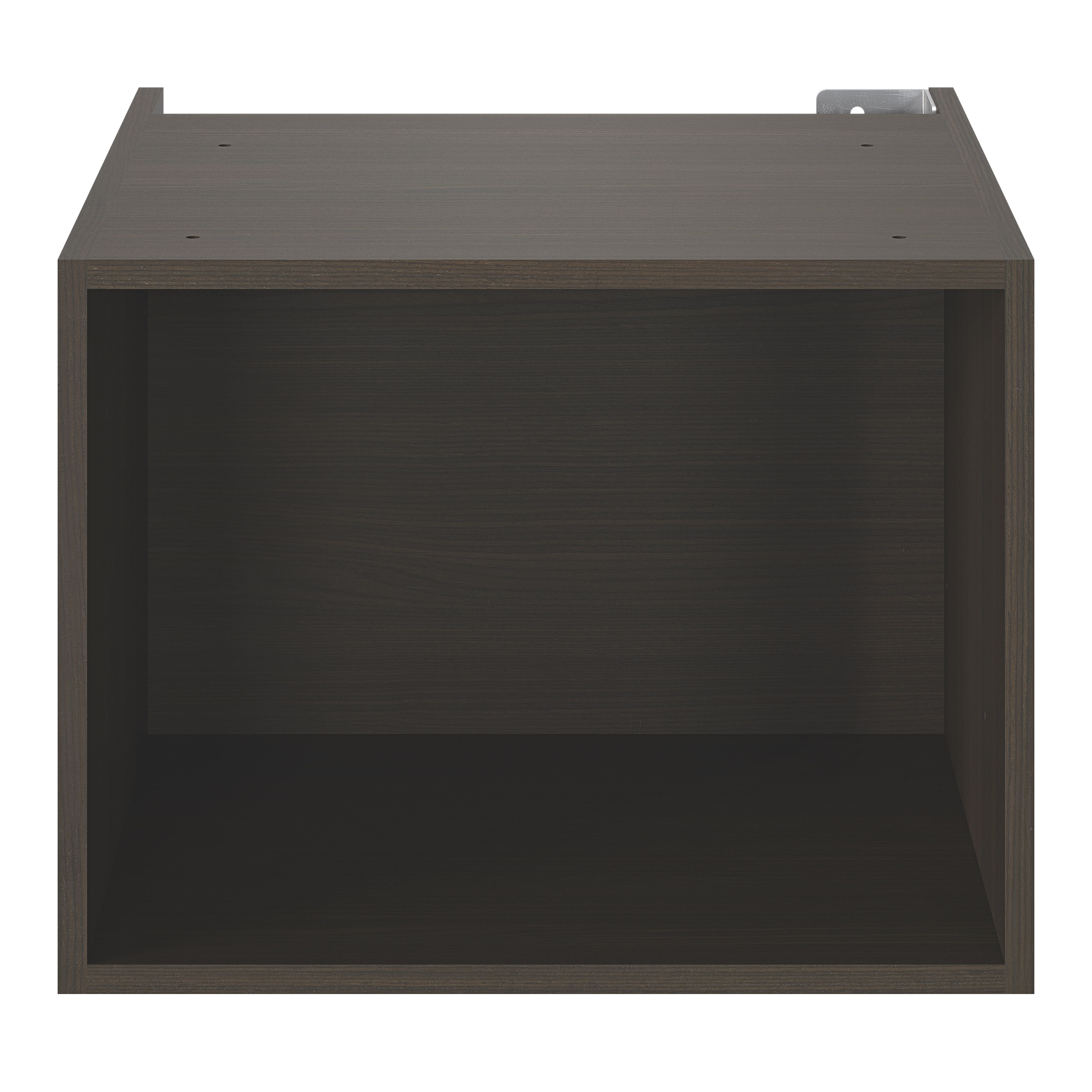 GoodHome Kentia Walnut Veneer Bathroom Open cabinet (H)30cm (W)40cm