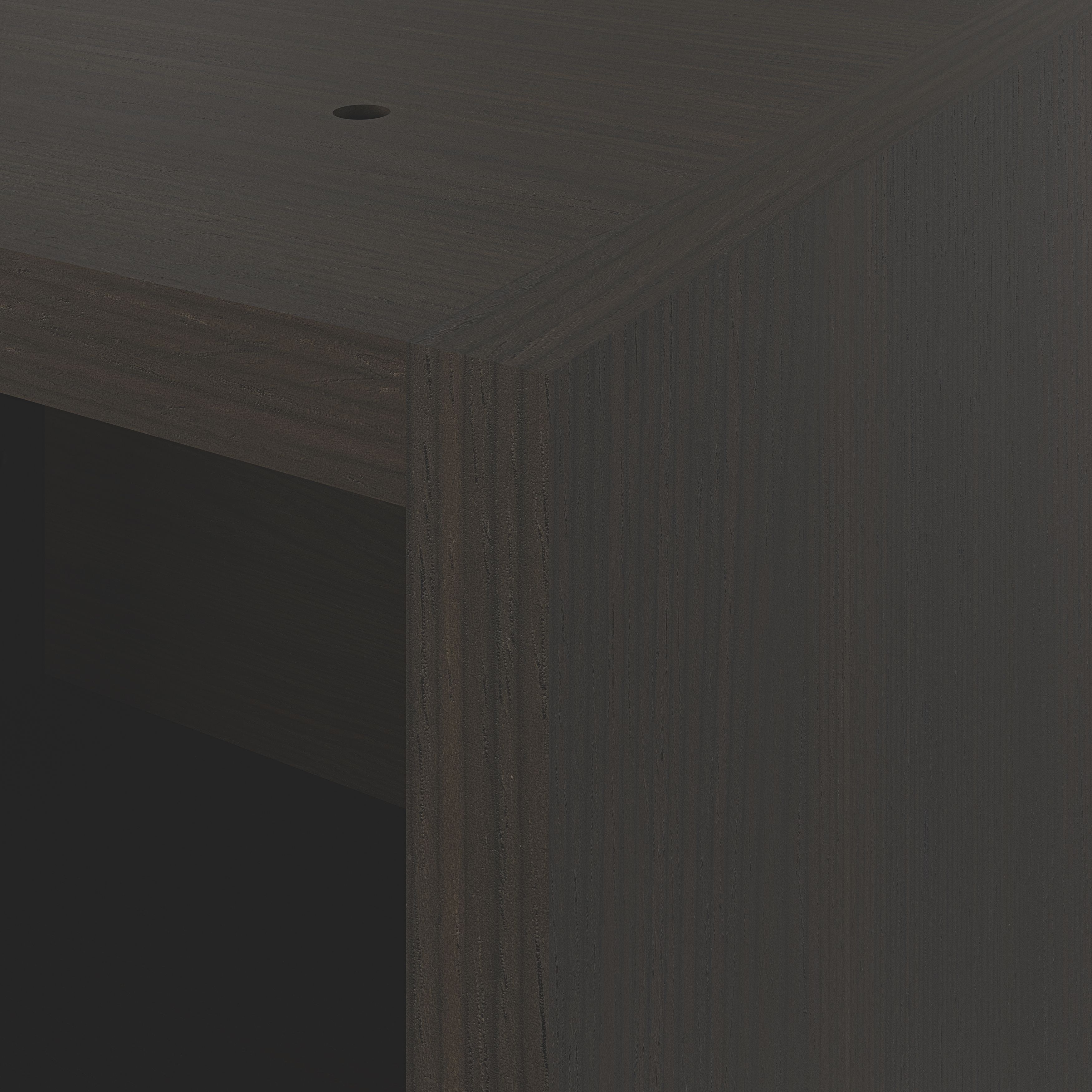 GoodHome Kentia Walnut Veneer Bathroom Open cabinet (H)30cm (W)40cm