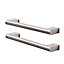 GoodHome Khara Brushed Nickel effect Stainless steel & zinc alloy Bar Cabinet Handle (L)188mm, Pack of 2