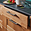 GoodHome Khara Nickel effect Kitchen cabinets Handle (L)188mm