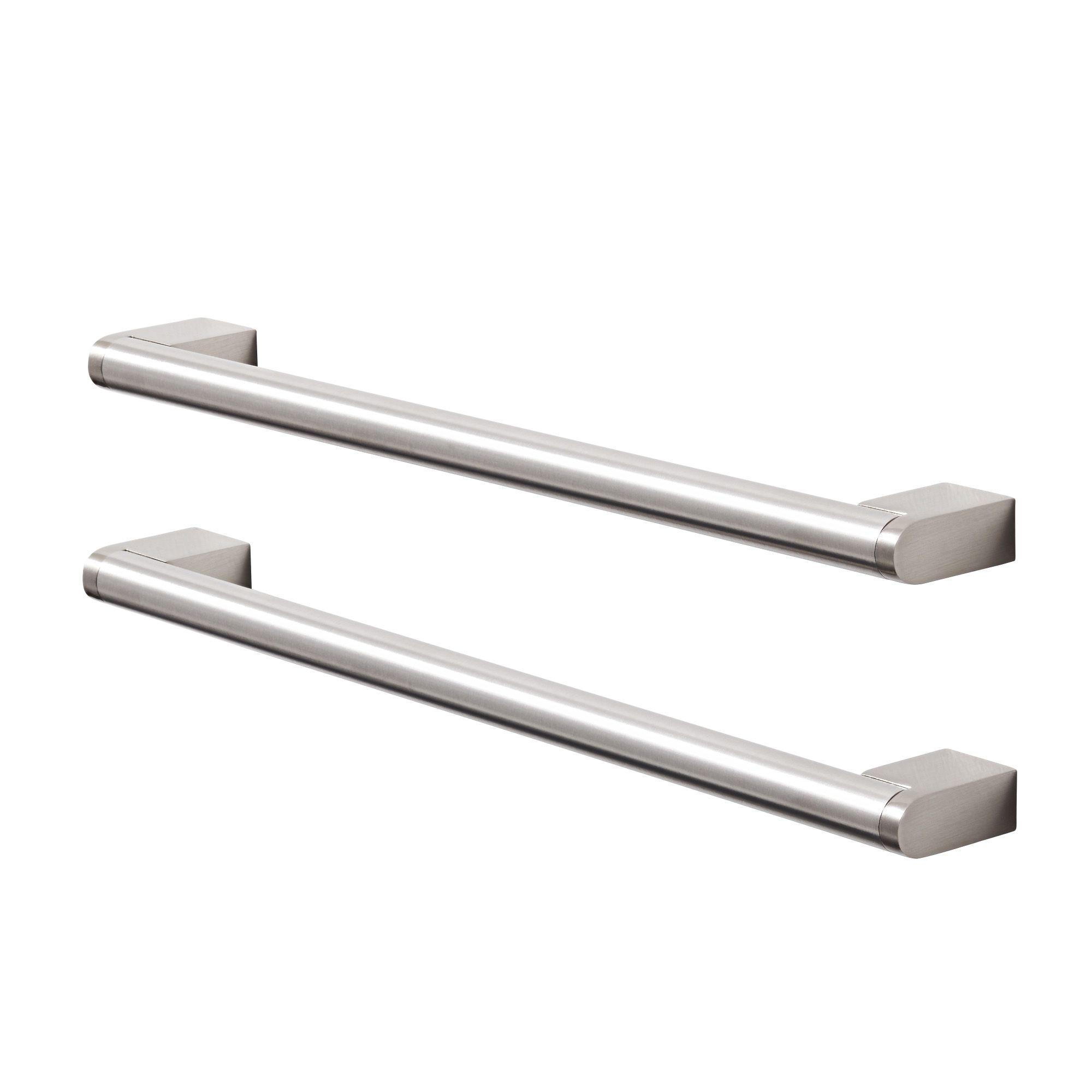 GoodHome Khara Nickel effect Kitchen cabinets Handle (L)284mm