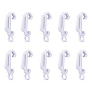GoodHome Kias White Plastic Curtain hook (L)43mm, Pack of 10