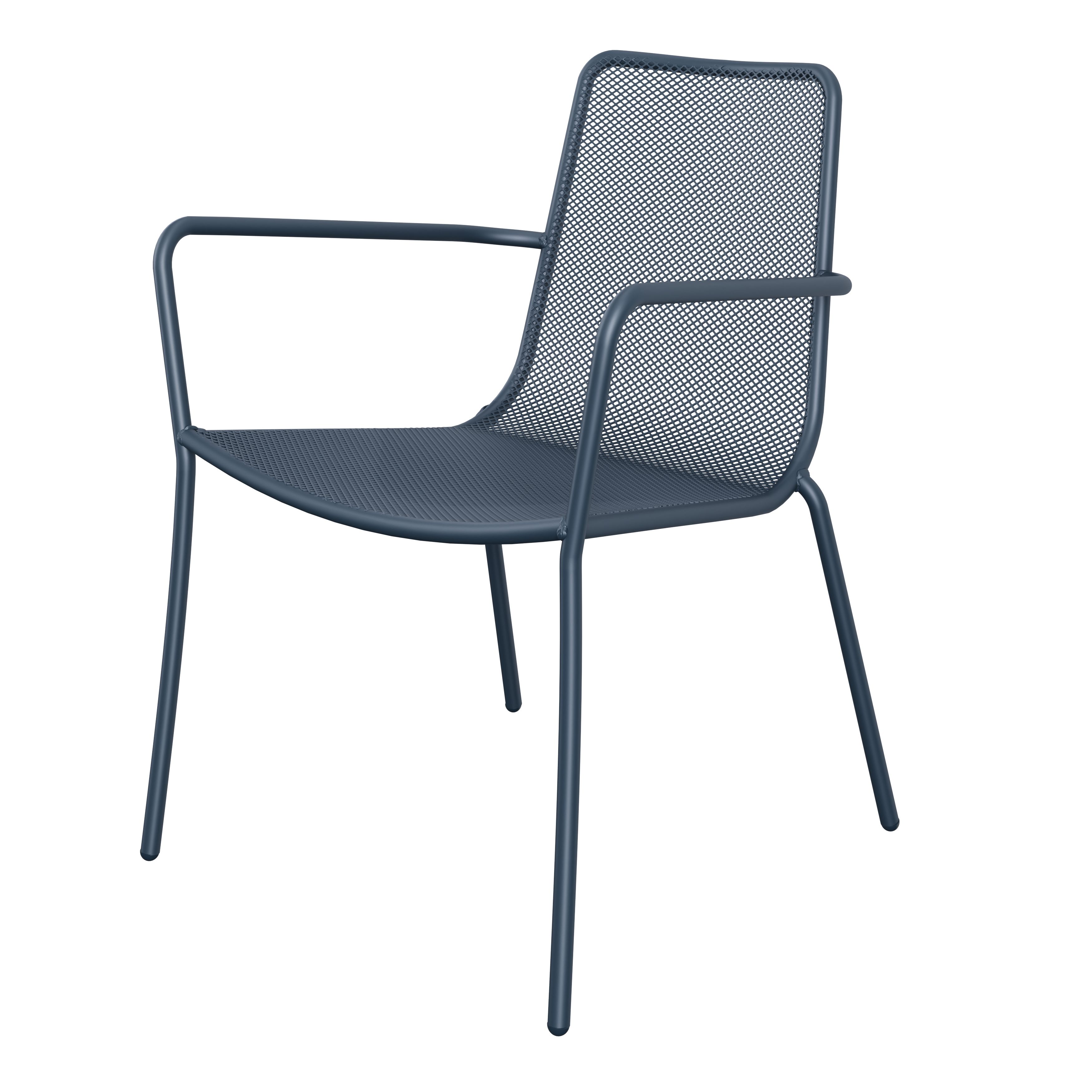 Carambole dark grey on sale metal dining armchair