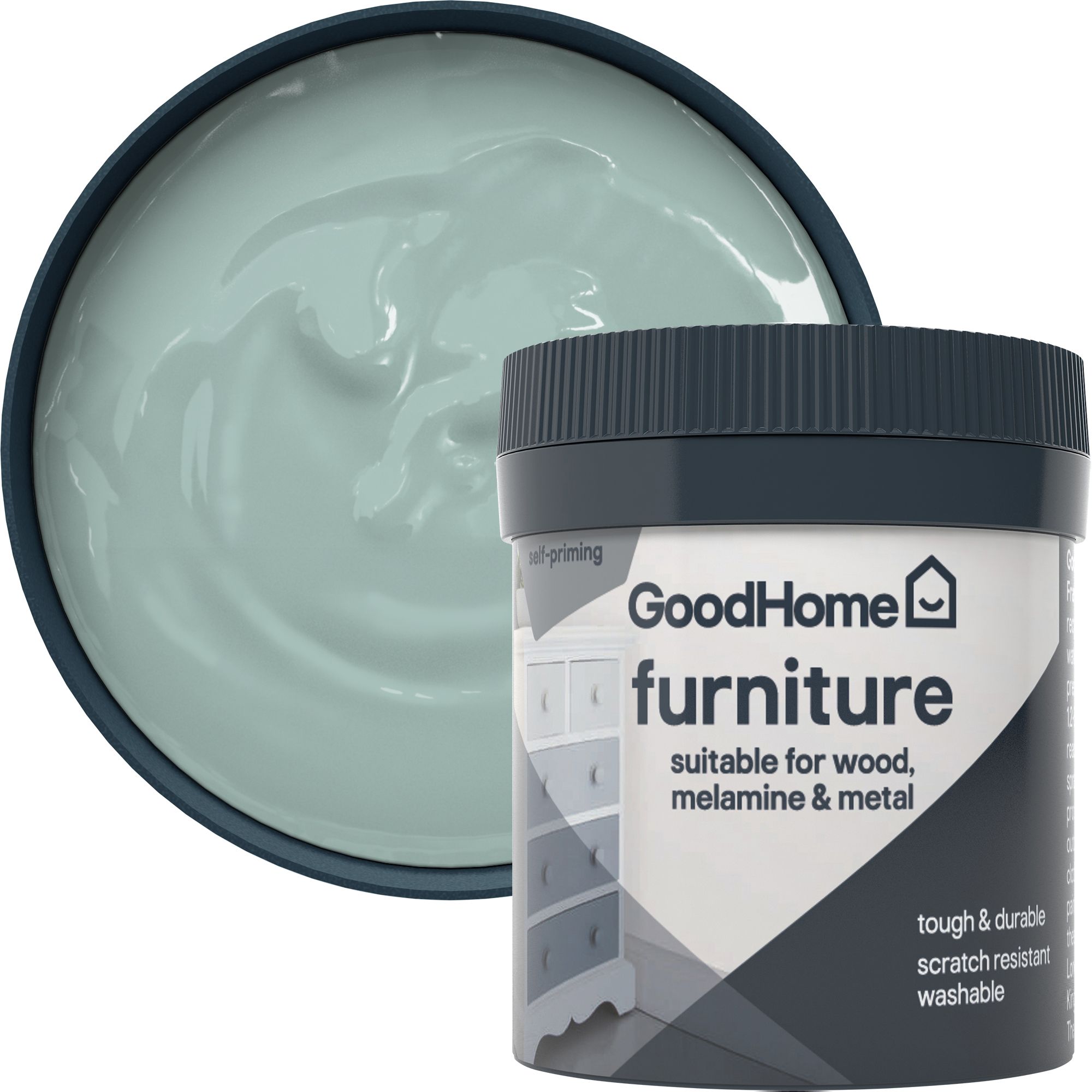 GoodHome Killarney Flat matt Furniture paint, 80ml Tester pot