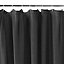 GoodHome Kina Black Plain Shower curtain (W)180cm