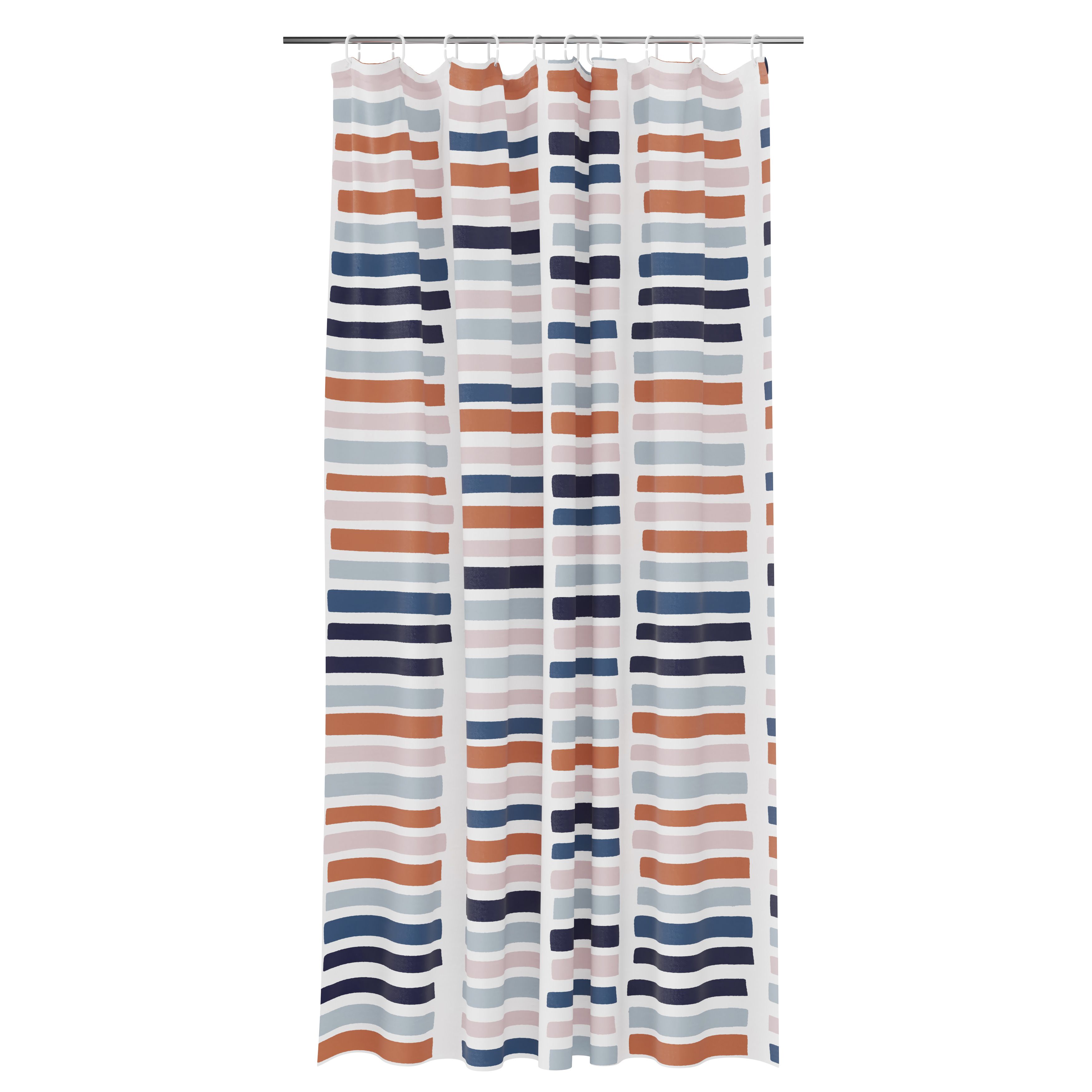 GoodHome Kina Multicolour Lines Shower curtain (W)180cm
