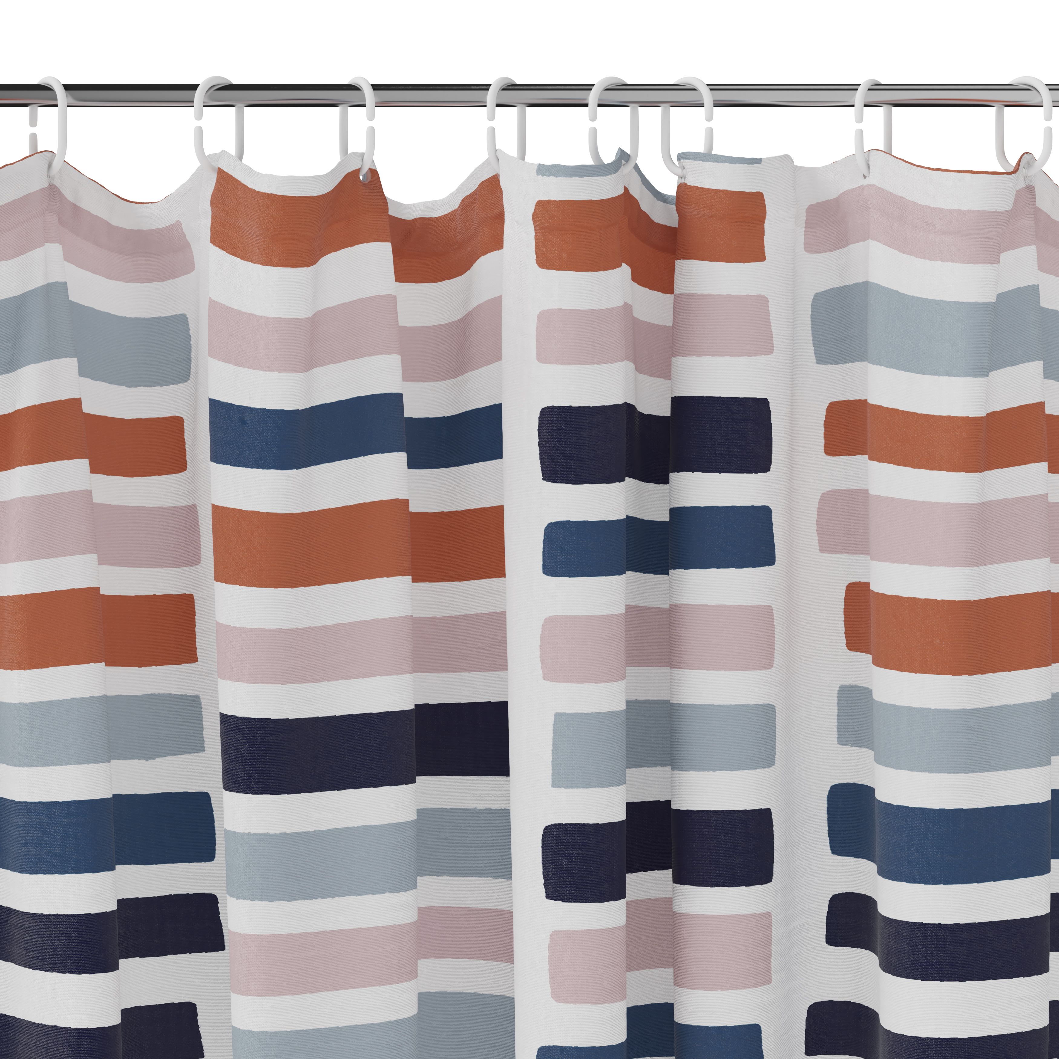 GoodHome Kina Multicolour Lines Shower curtain (W)180cm