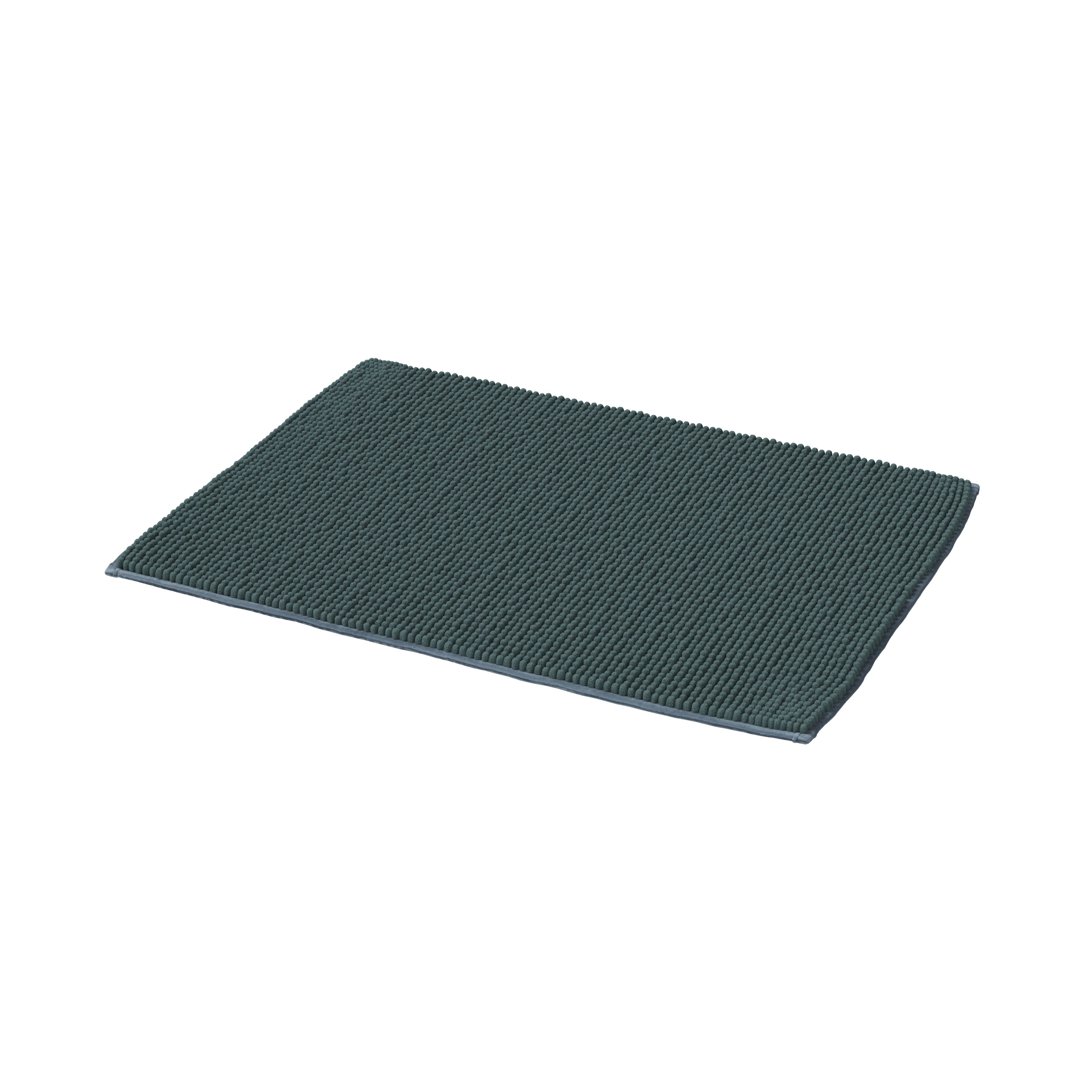 GoodHome Kina Pine green Polyester Anti-slip Bath mat (L)700mm (W)500mm