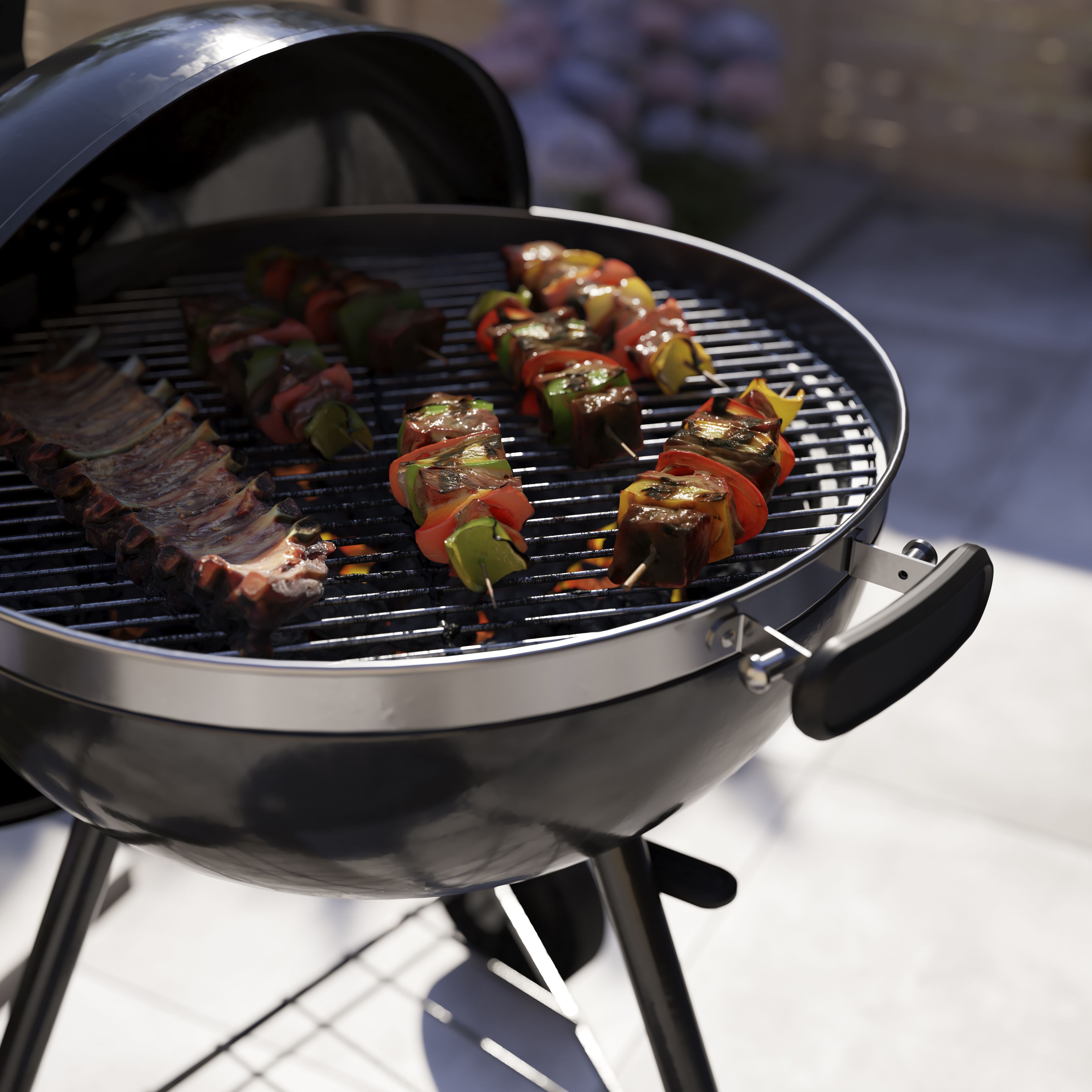 GoodHome Kiowa Black Charcoal Barbecue