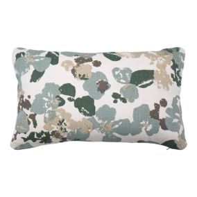 GoodHome Kisiria Beige & Green Printed Outdoor Cushion (L)50cm x (W)30cm