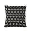 GoodHome Kisiria Black & off white Chevron Outdoor Cushion (L)45cm x (W)45cm