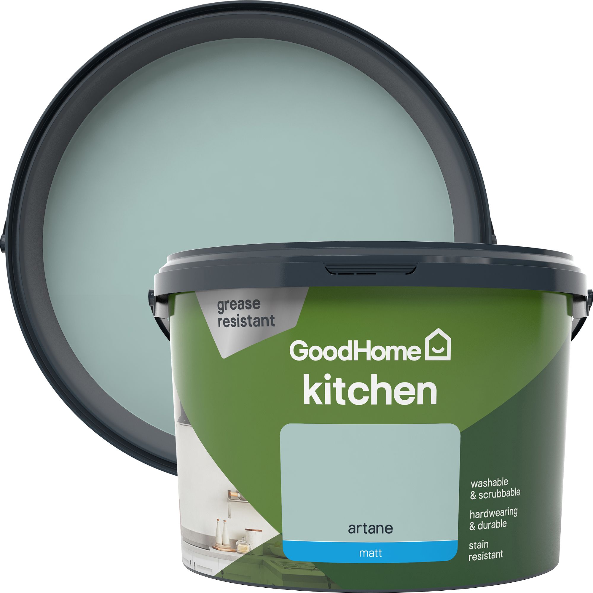 GoodHome Kitchen Artane Matt Emulsion paint, 2.5L Tradepoint