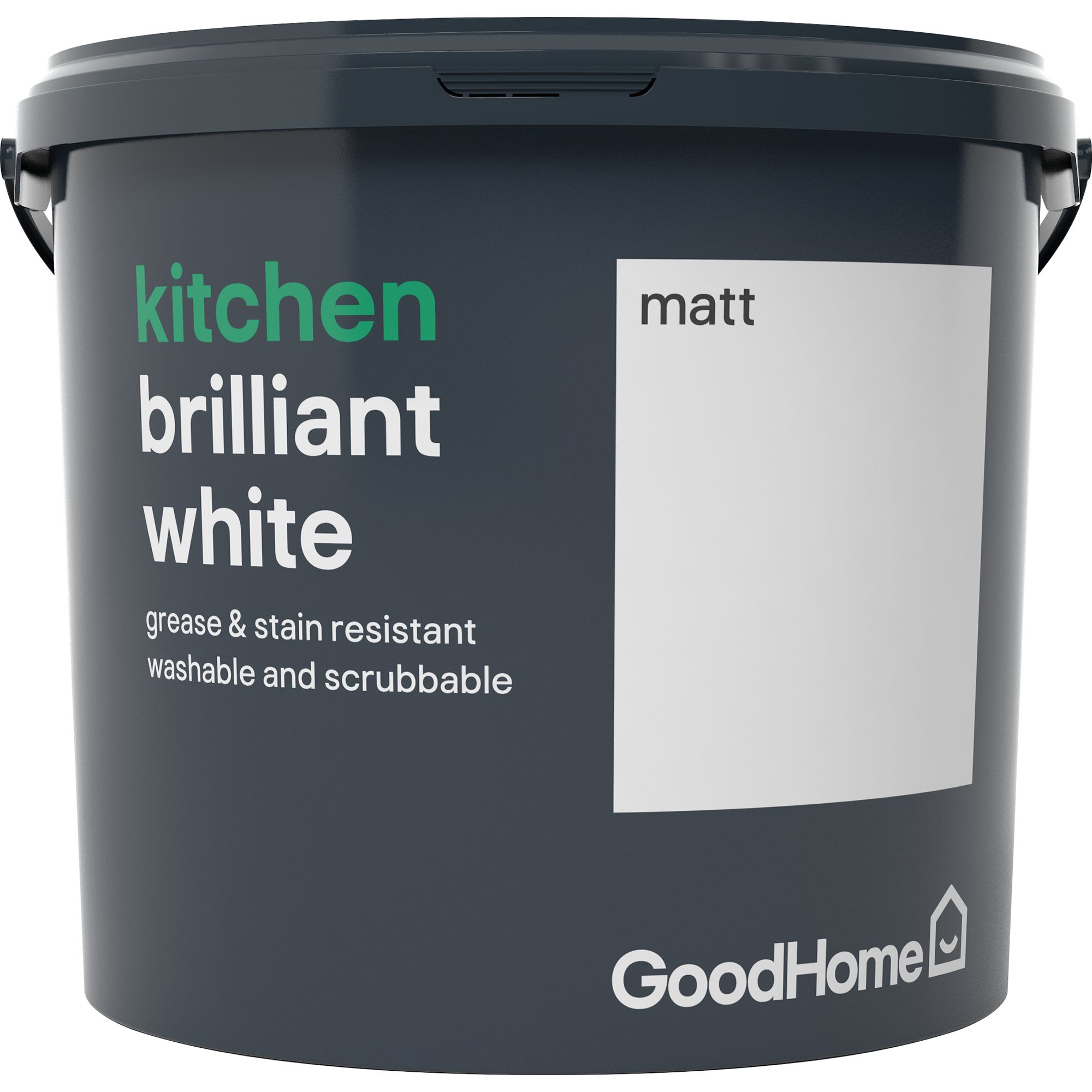 GoodHome Kitchen Brilliant white Matt Emulsion paint 5L | Tradepoint