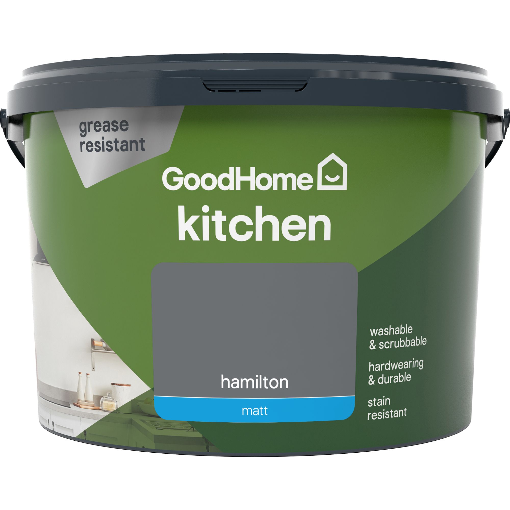 GoodHome Kitchen Hamilton Matt Emulsion paint, 2.5L