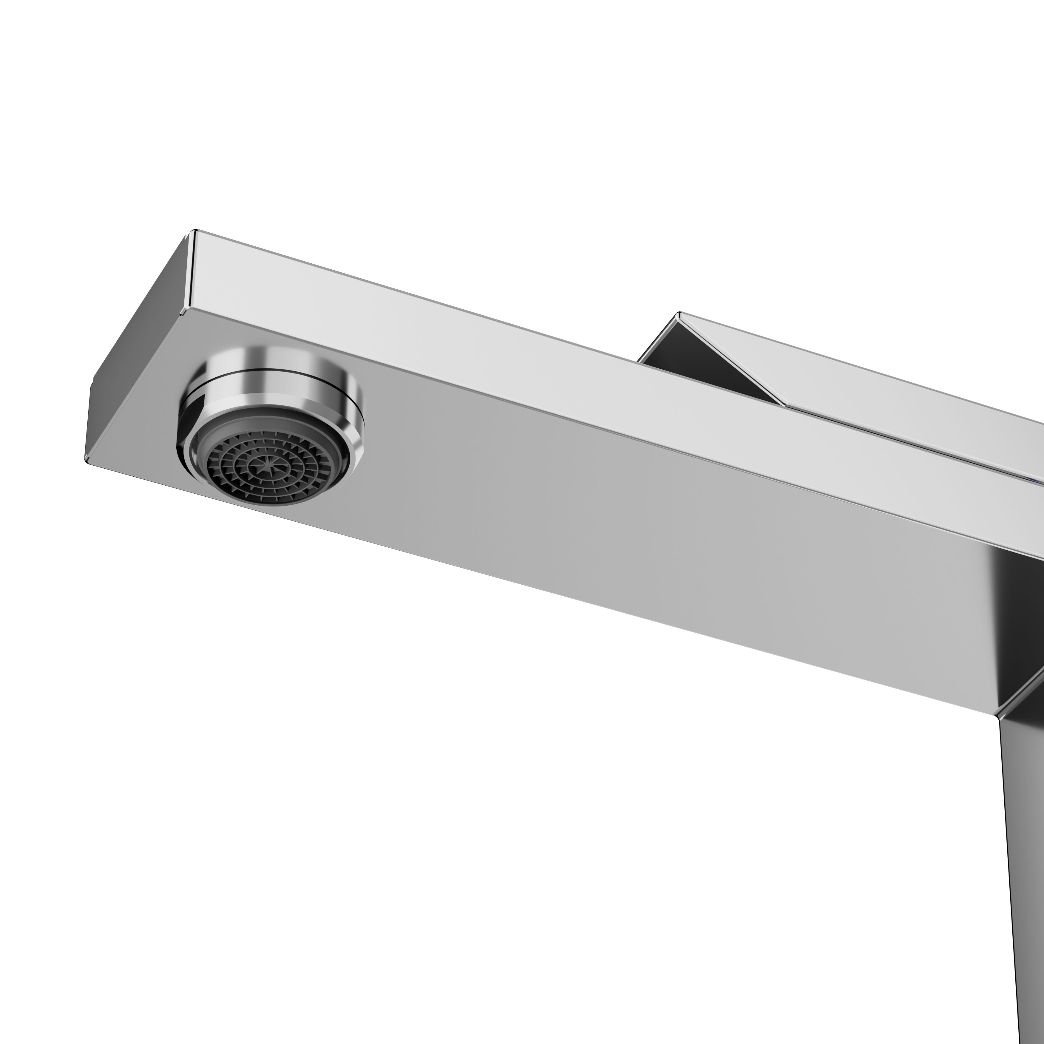 GoodHome Kolima Chrome Tall Square Deck-mounted Manual Sink or worktop Mono mixer Tap
