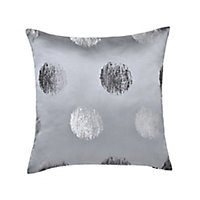 GoodHome Kolla Grey Spotted Indoor Cushion (L)45cm x (W)45cm