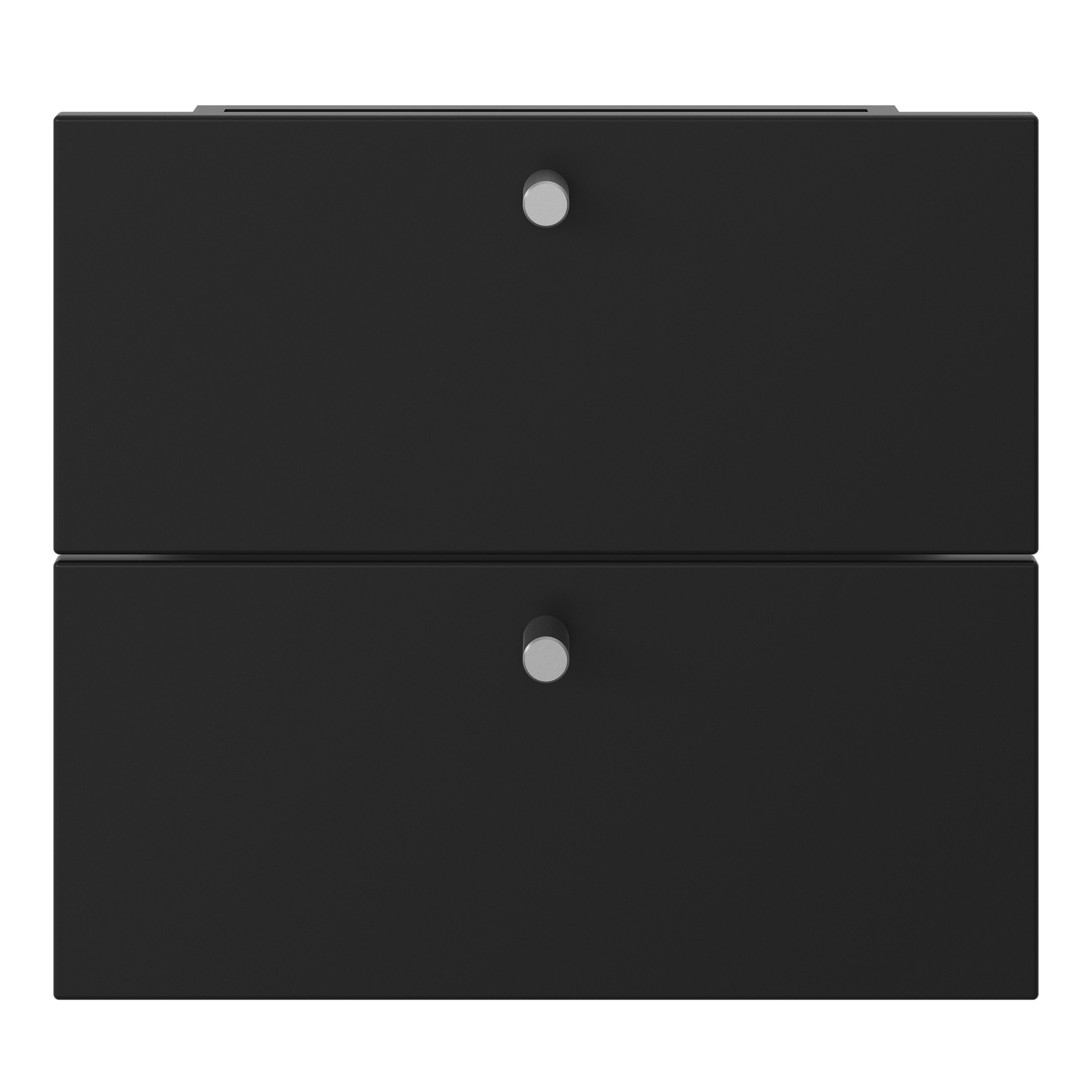 GoodHome Konnect Black Slab Internal Modular Drawer (H)323mm (W)322mm (D)322mm, Pair