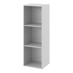 GoodHome Konnect Grey 3 shelf Cube Bookcase, (H)1038mm (W)354mm