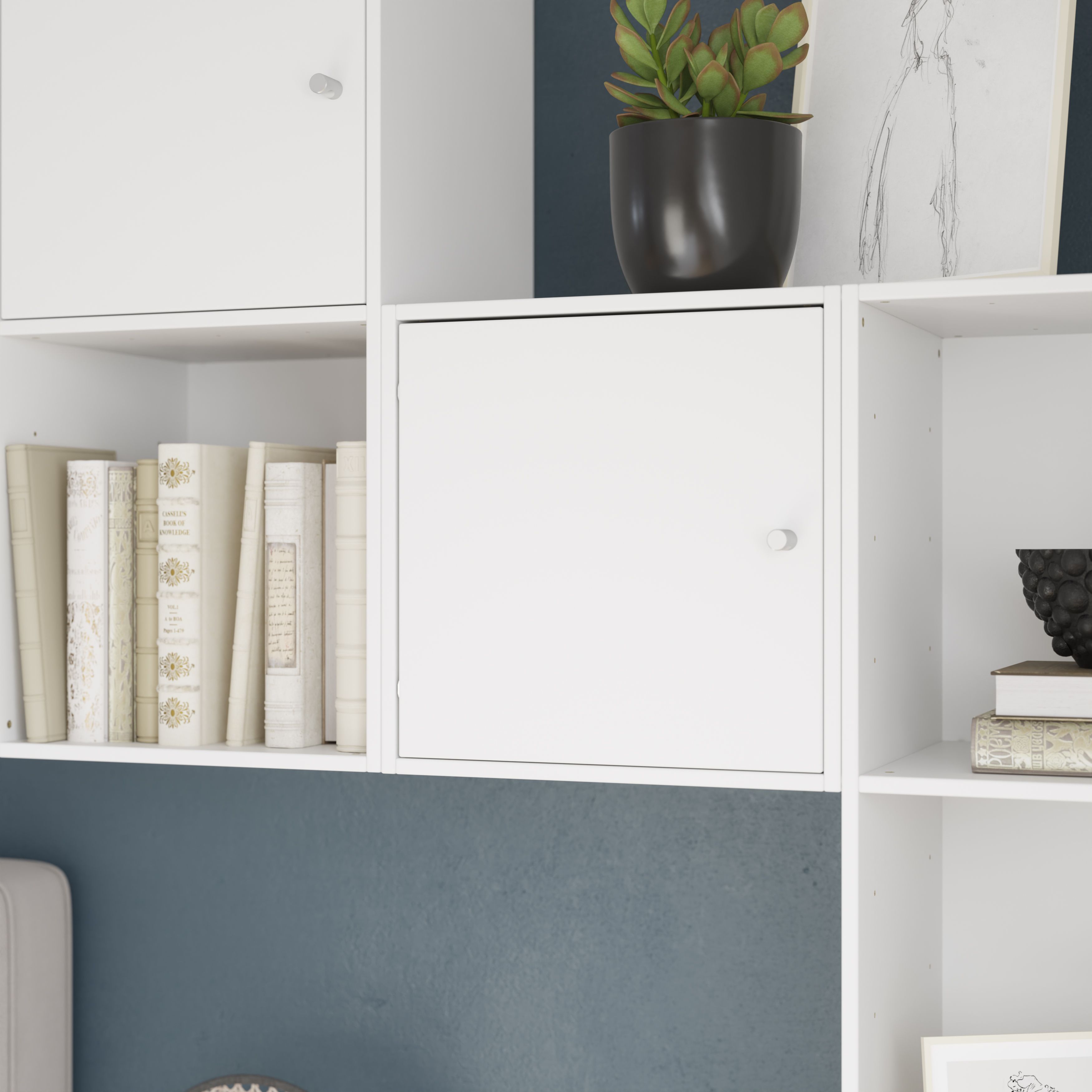 GoodHome Konnect Matt white Modular Cabinet door (H)329mm (W)329mm