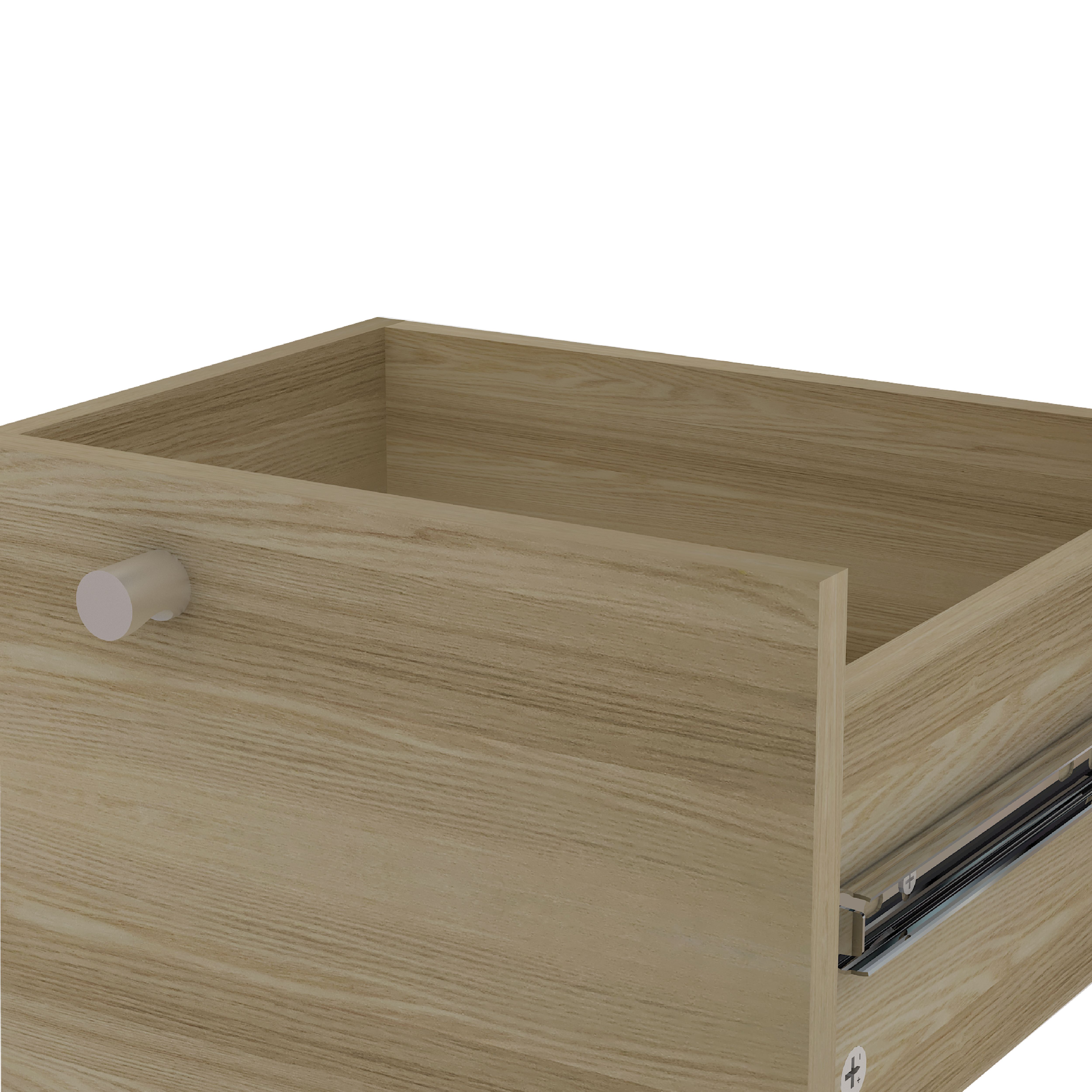GoodHome Konnect Natural oak effect Slab Internal Modular Drawer (H)323mm (W)322mm (D)322mm, Pair