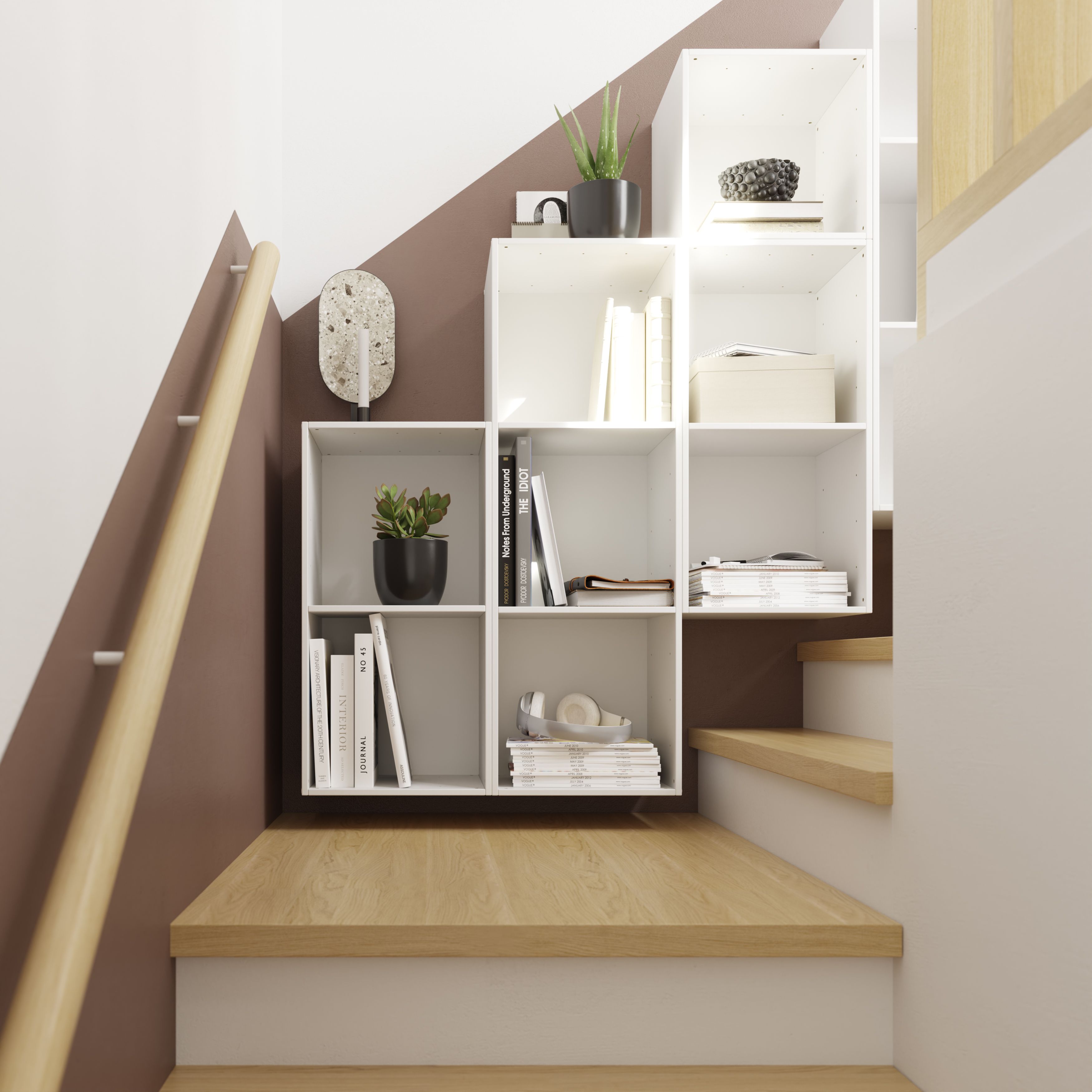GoodHome Konnect White Cube Shelving unit, (H)354mm (W)354mm