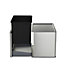 GoodHome Kora Anthracite Integrated Kitchen Pull-out bin, - 30L